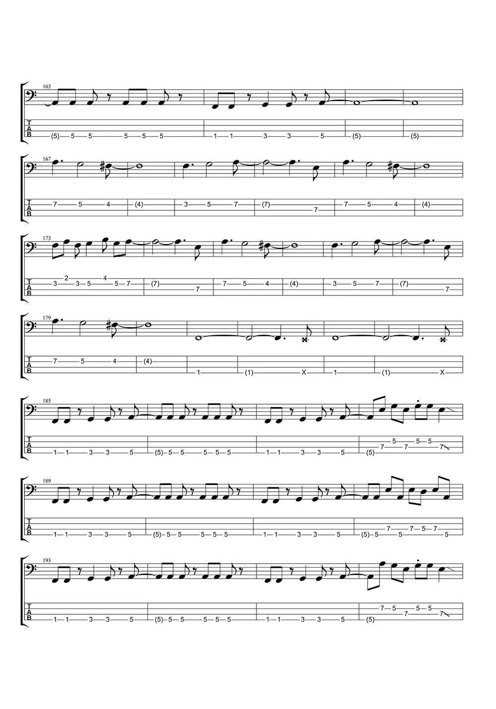 乌云典当记贝斯谱乐谱