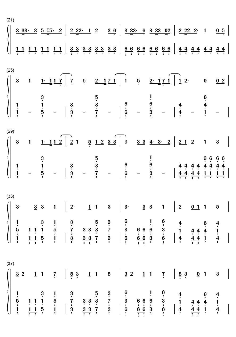 Spring-Day钢琴简谱-虫虫乐谱