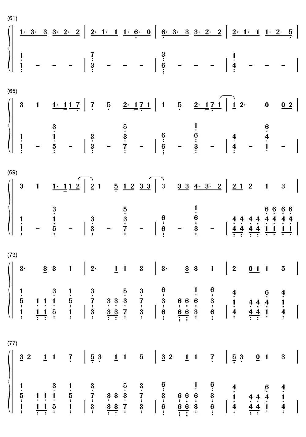 Spring-Day钢琴简谱-虫虫乐谱
