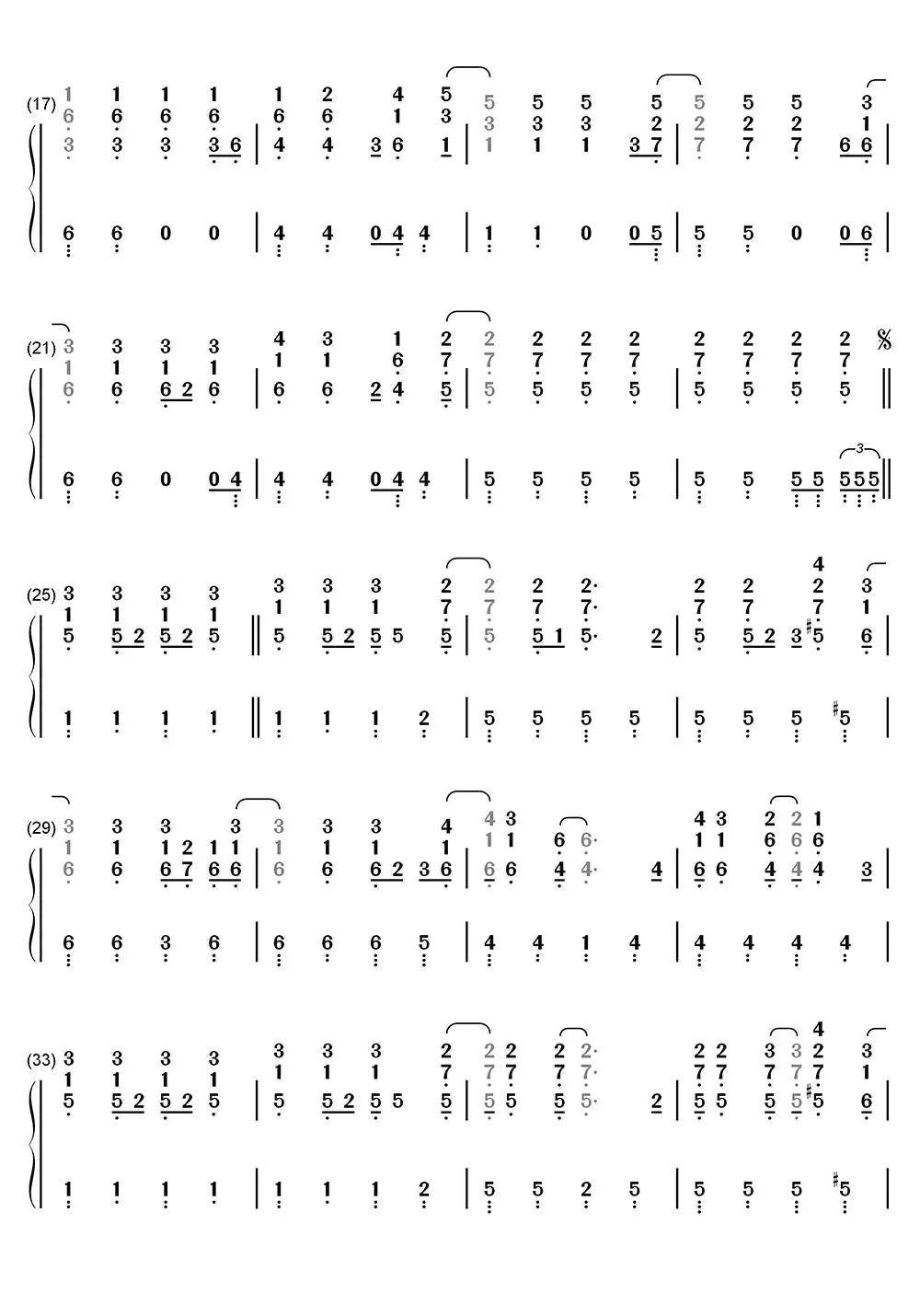 theshow数字简谱图片