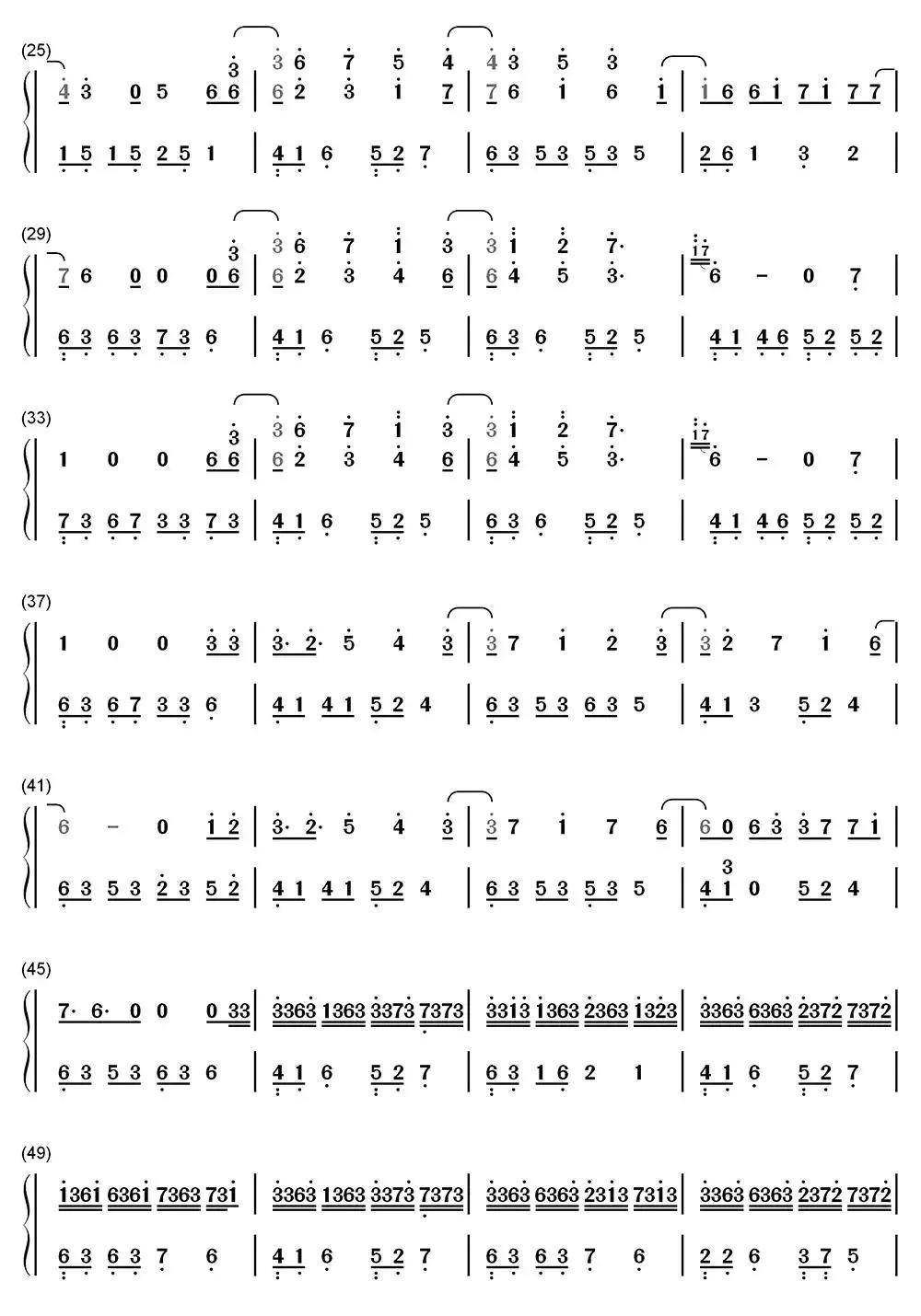 撒野钢琴简谱-虫虫乐谱