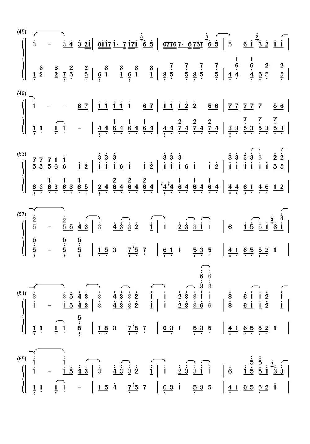 告白气球钢琴简谱-虫虫乐谱