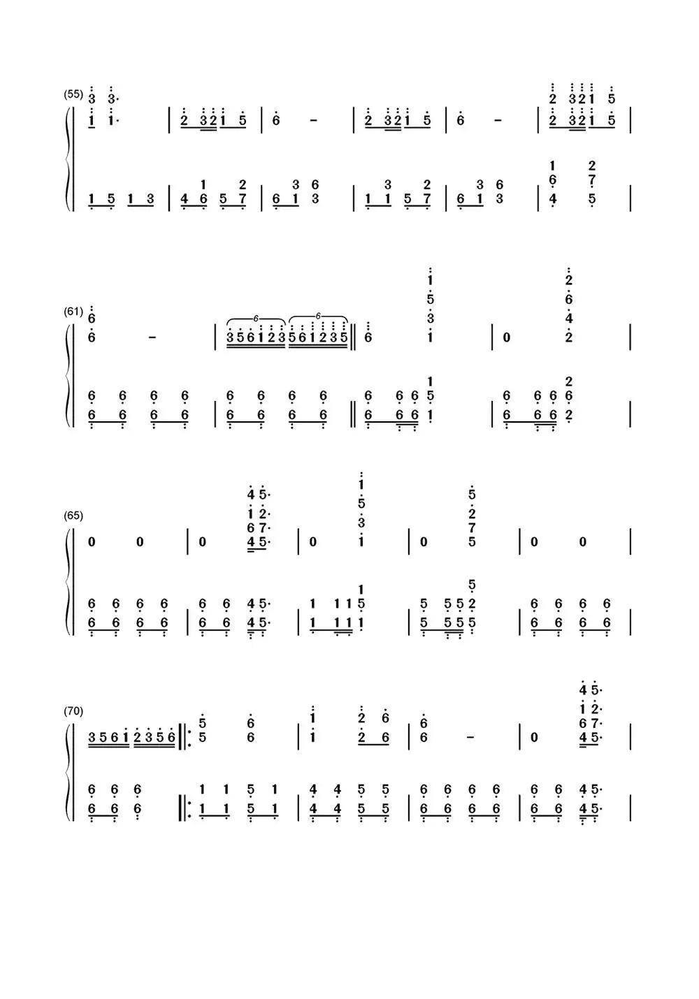 千年等一回钢琴简谱-虫虫乐谱