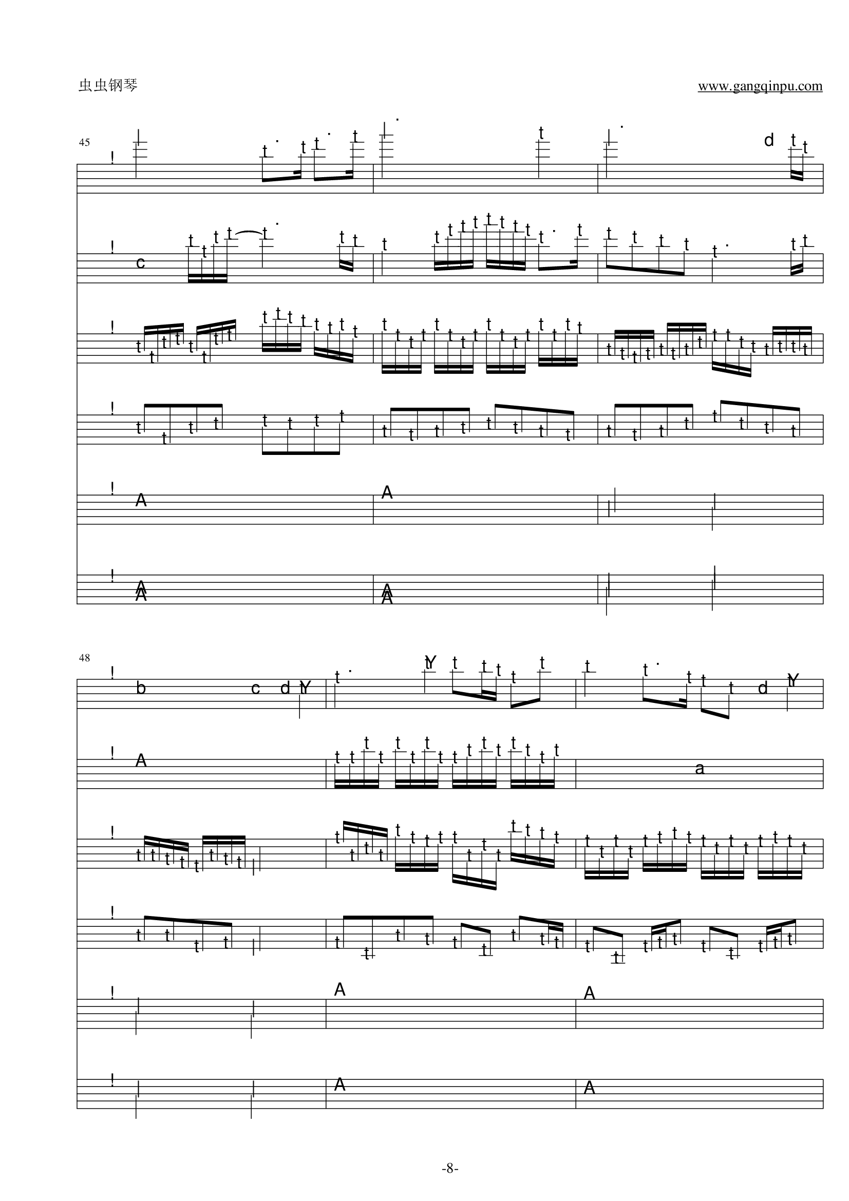 龚琳娜《自由鸟》总谱