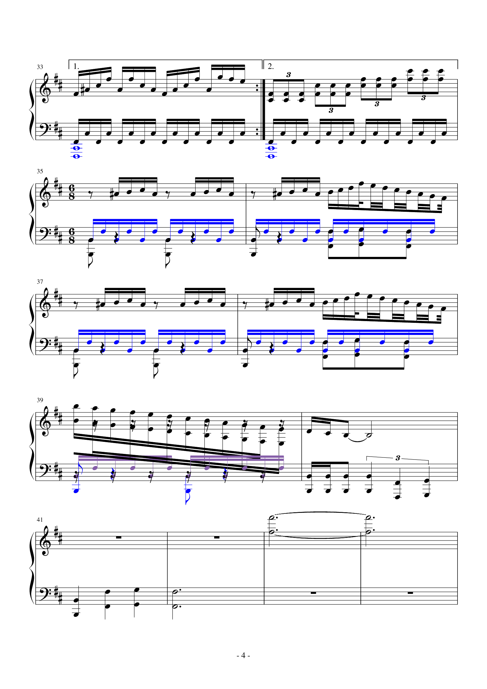 b小调:寂寞音符钢琴谱-lcx64579-虫虫乐谱