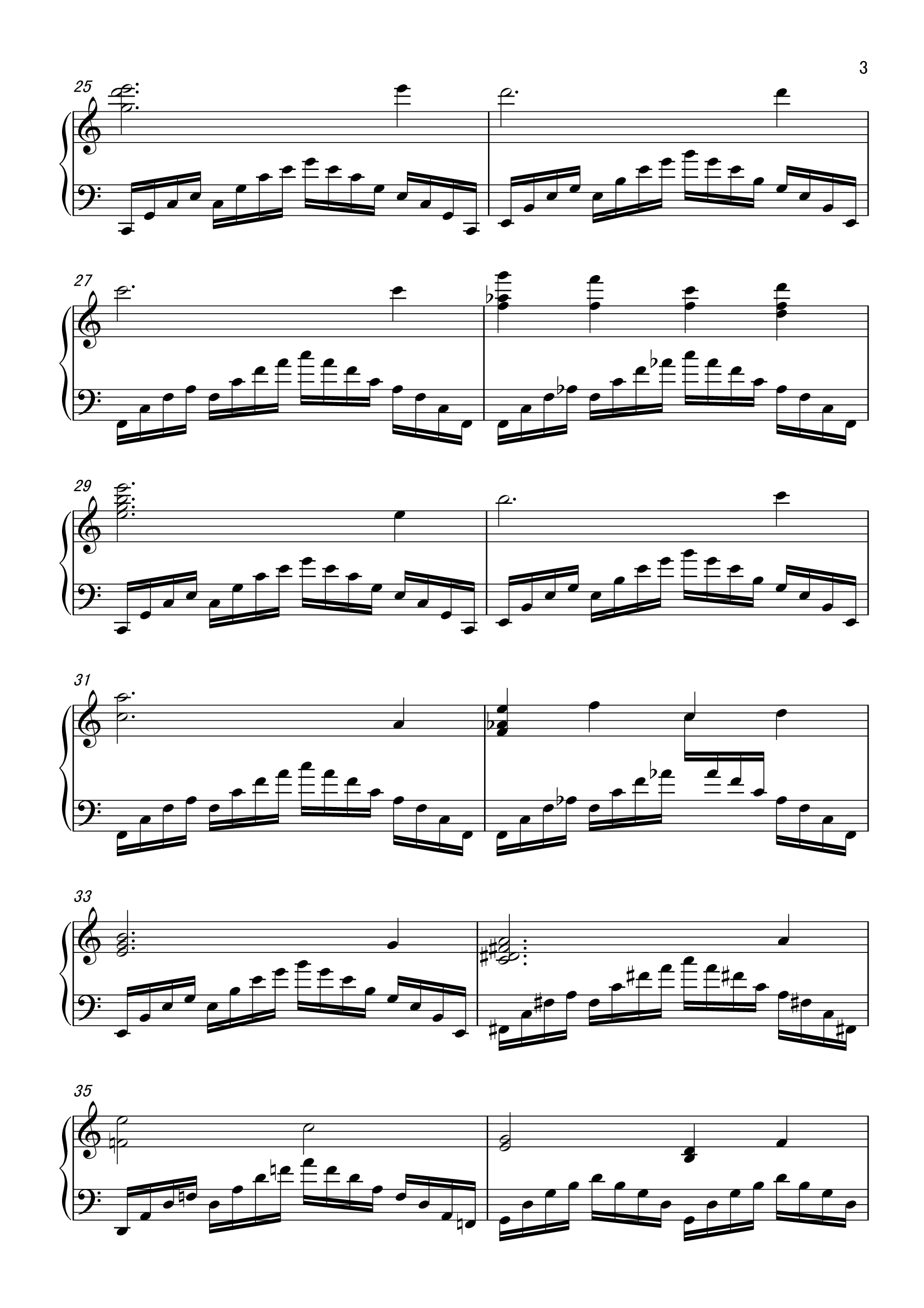 《不能说的秘密》三手联弹 独奏改编