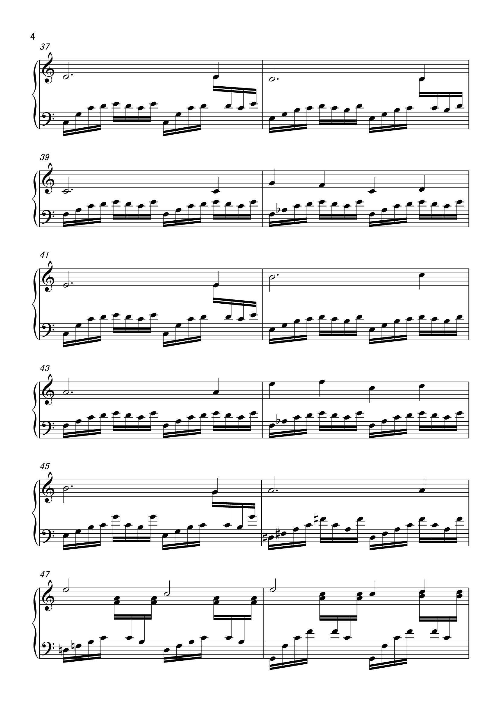 《不能说的秘密》三手联弹 独奏改编