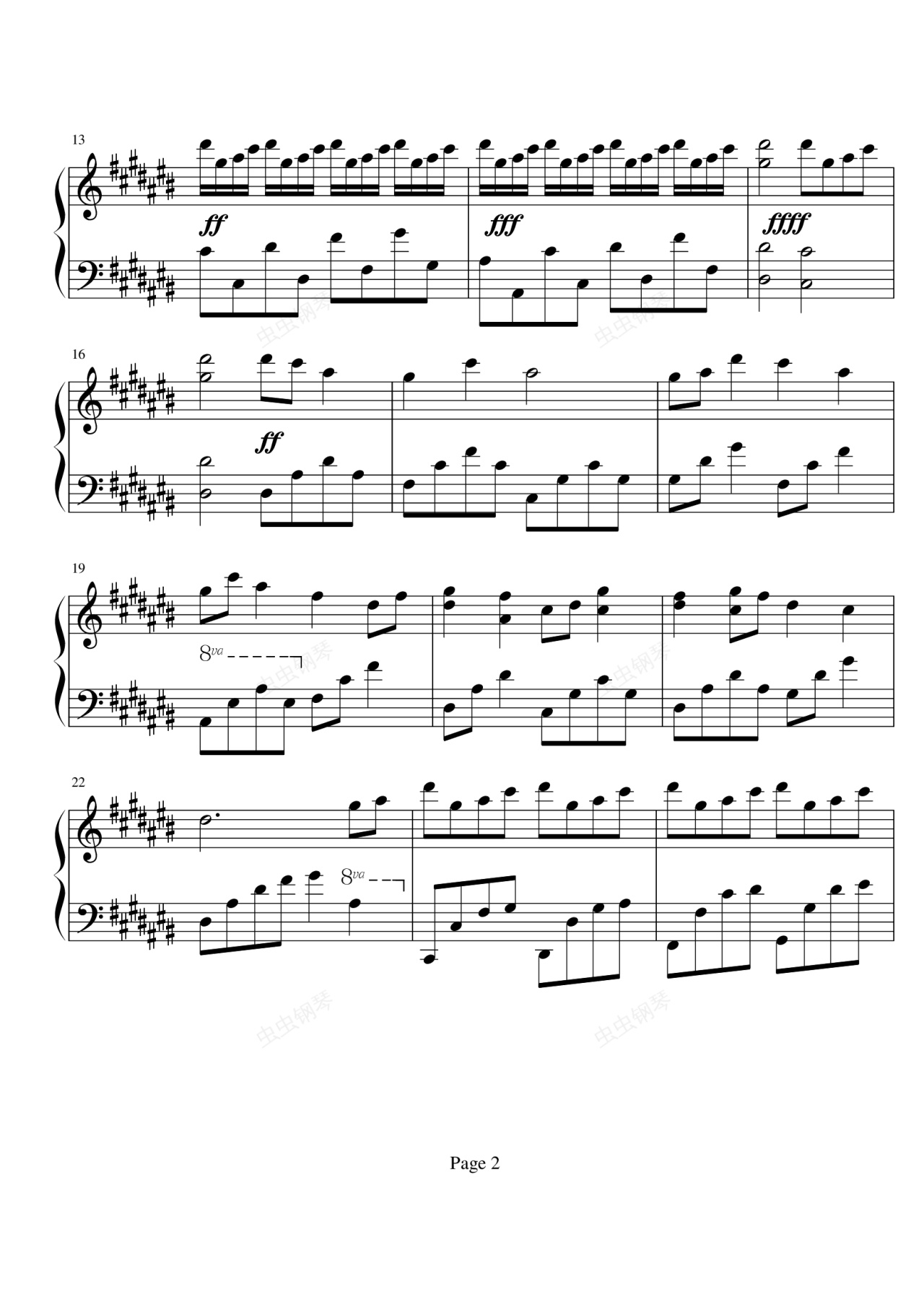 四季钢琴谱-元芳-虫虫钢琴