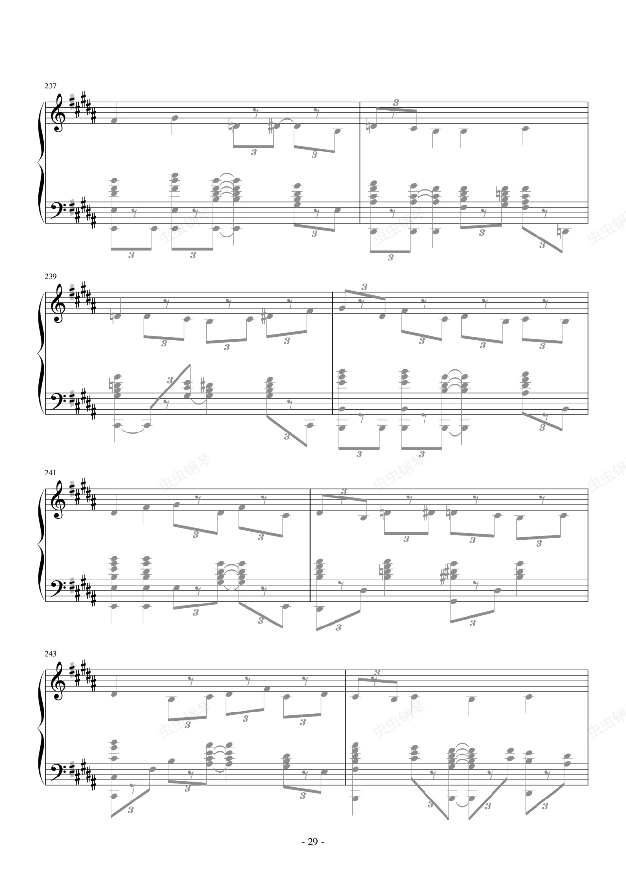 彩虹猫音乐数字谱图片