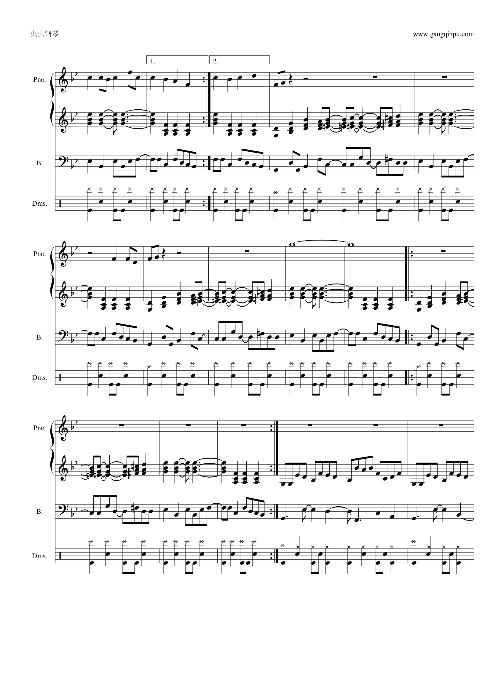 【初音未来】工口神曲钢琴谱-浅浅浅,-虫虫乐谱