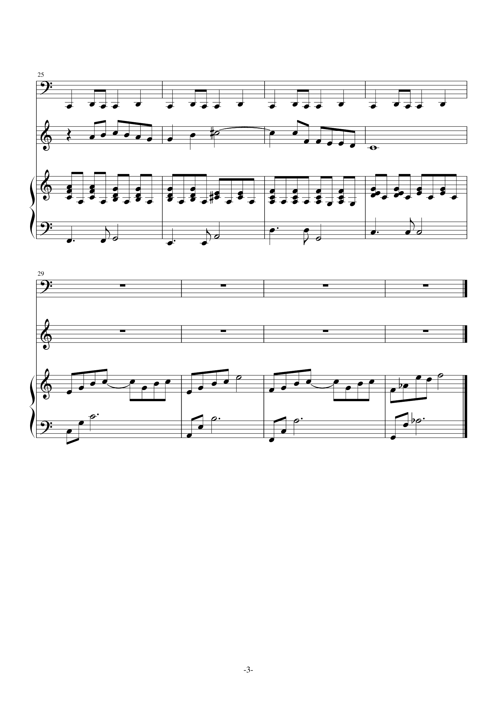 sorry钢琴谱-c调-虫虫乐谱