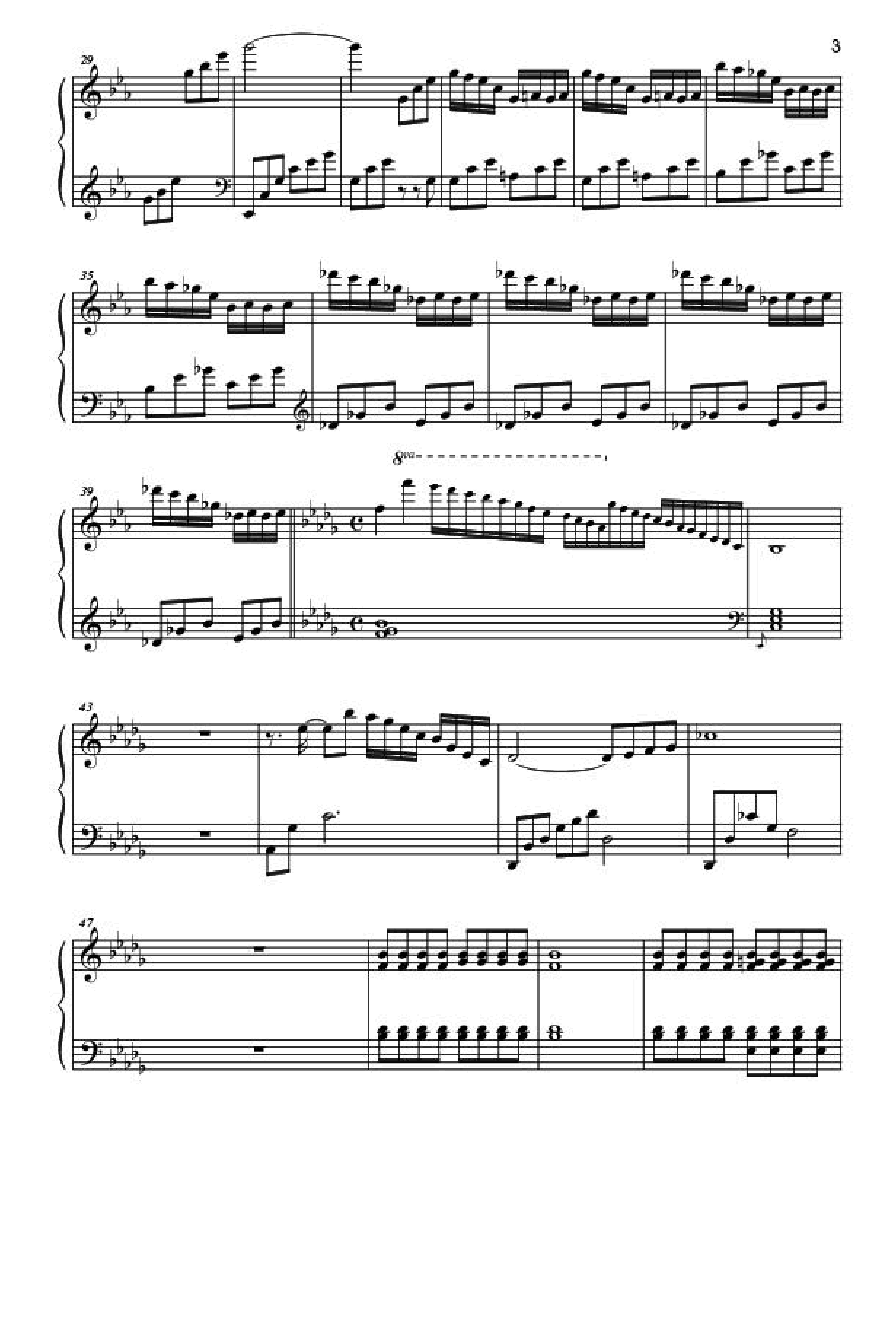 yin no piano,yin no piano钢琴谱,yin no pianodb调钢琴谱,yin no