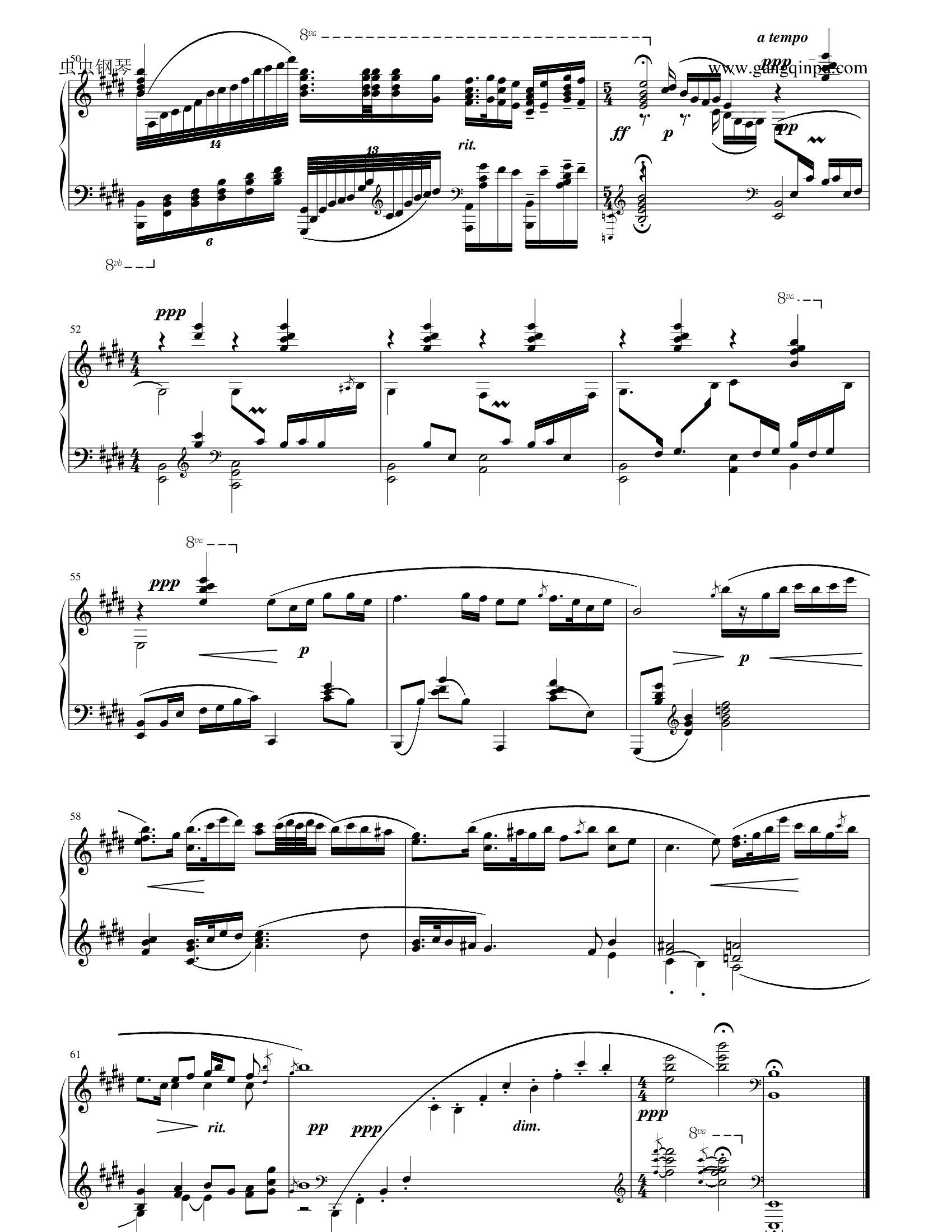 二泉映月(储望华改编)钢琴谱-southwest-虫虫乐谱