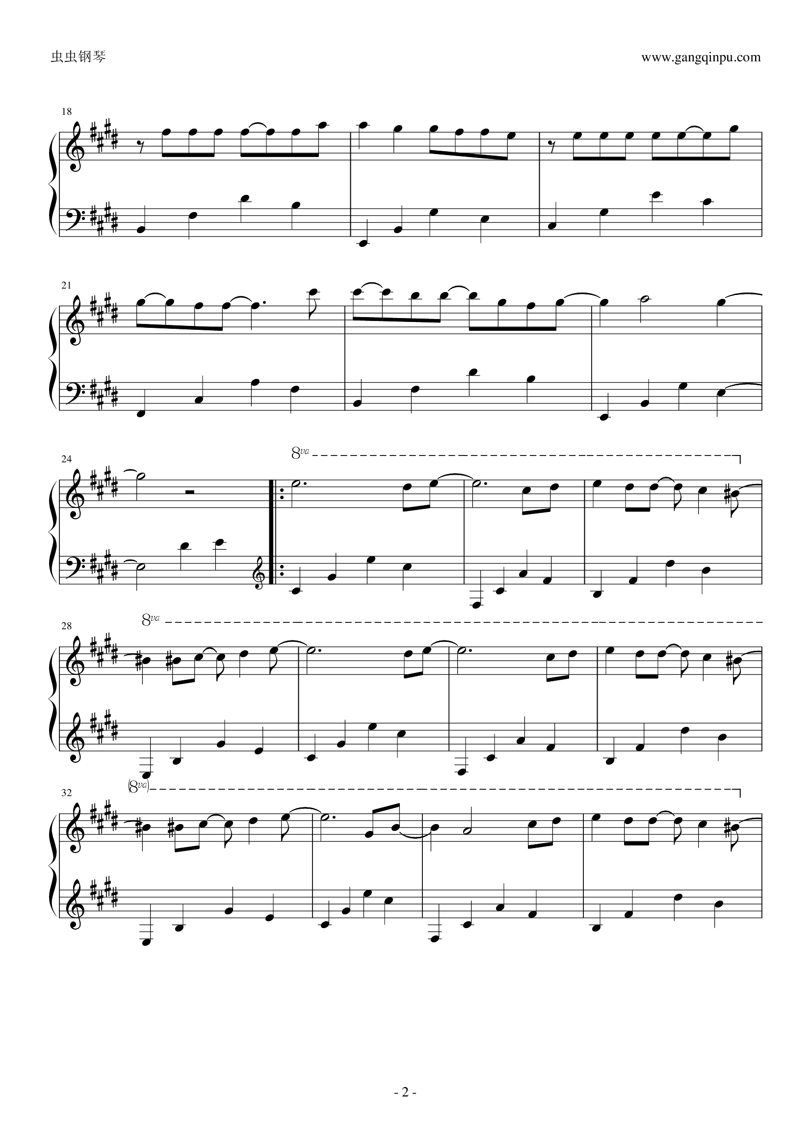 melody钢琴谱-晴天.-虫虫乐谱