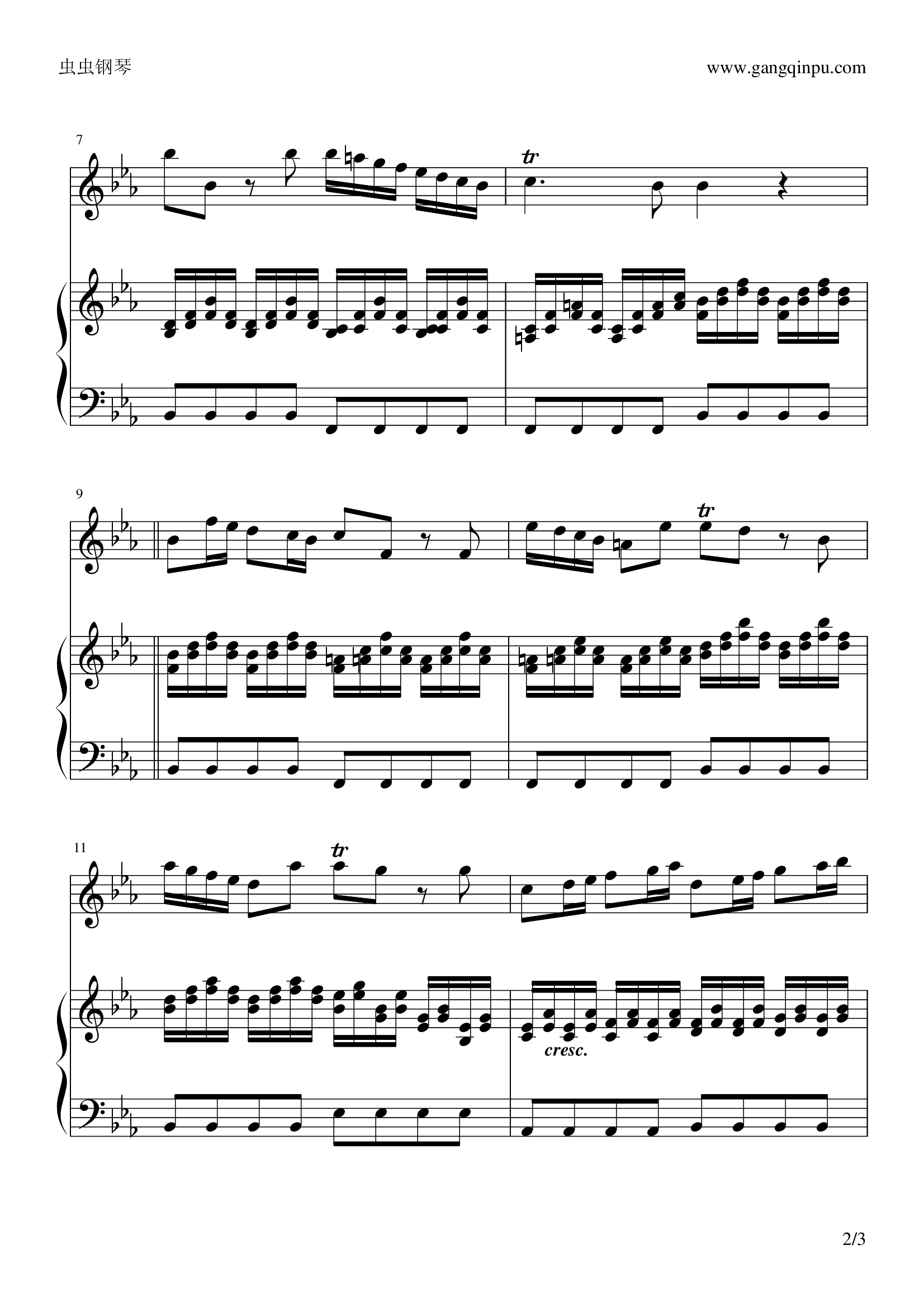 四季·冬之第二乐章 钢琴 小提琴