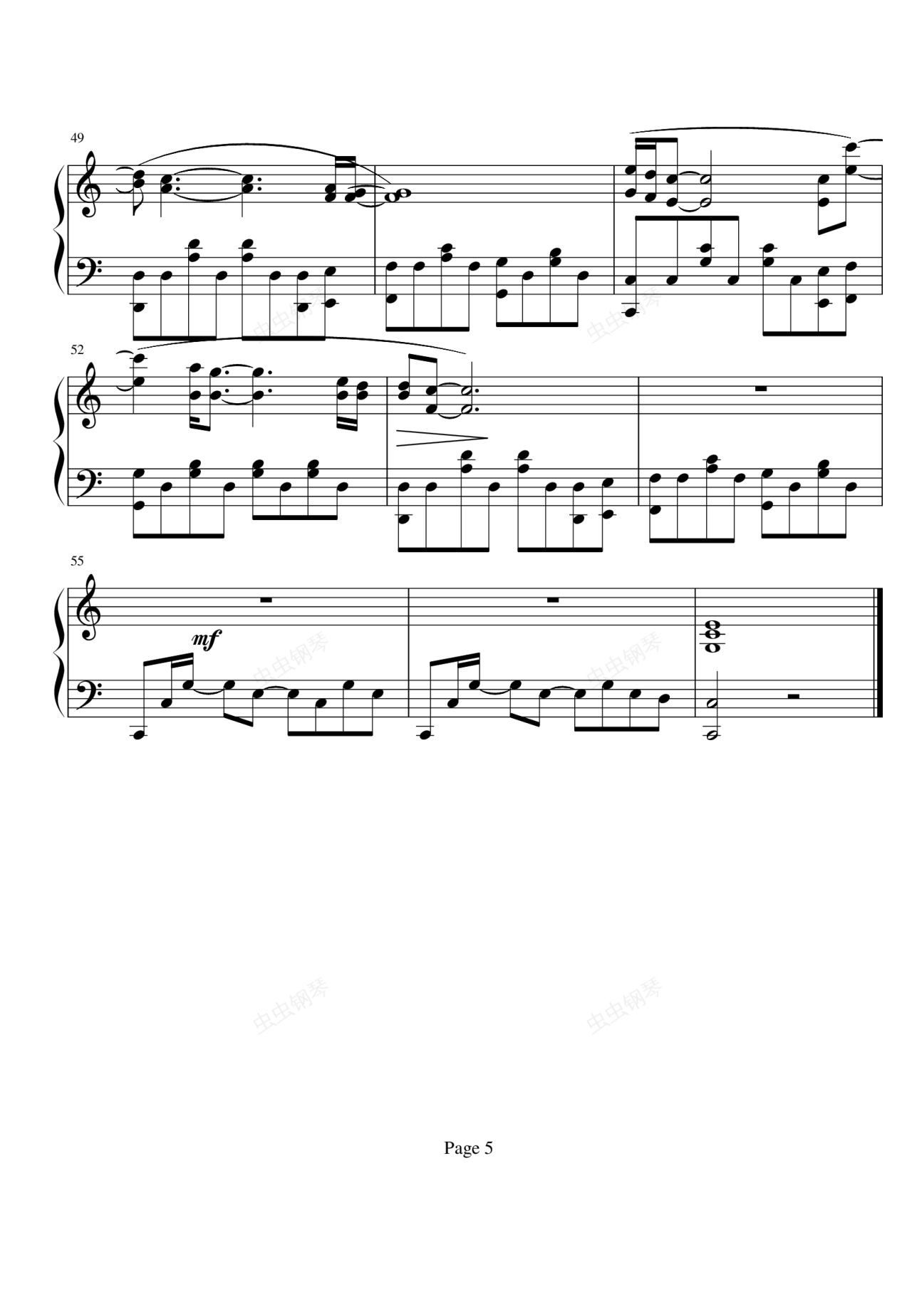 十面埋伏,十面埋伏钢琴谱,十面埋伏-钢琴谱,十面埋伏钢琴谱大全,虫虫