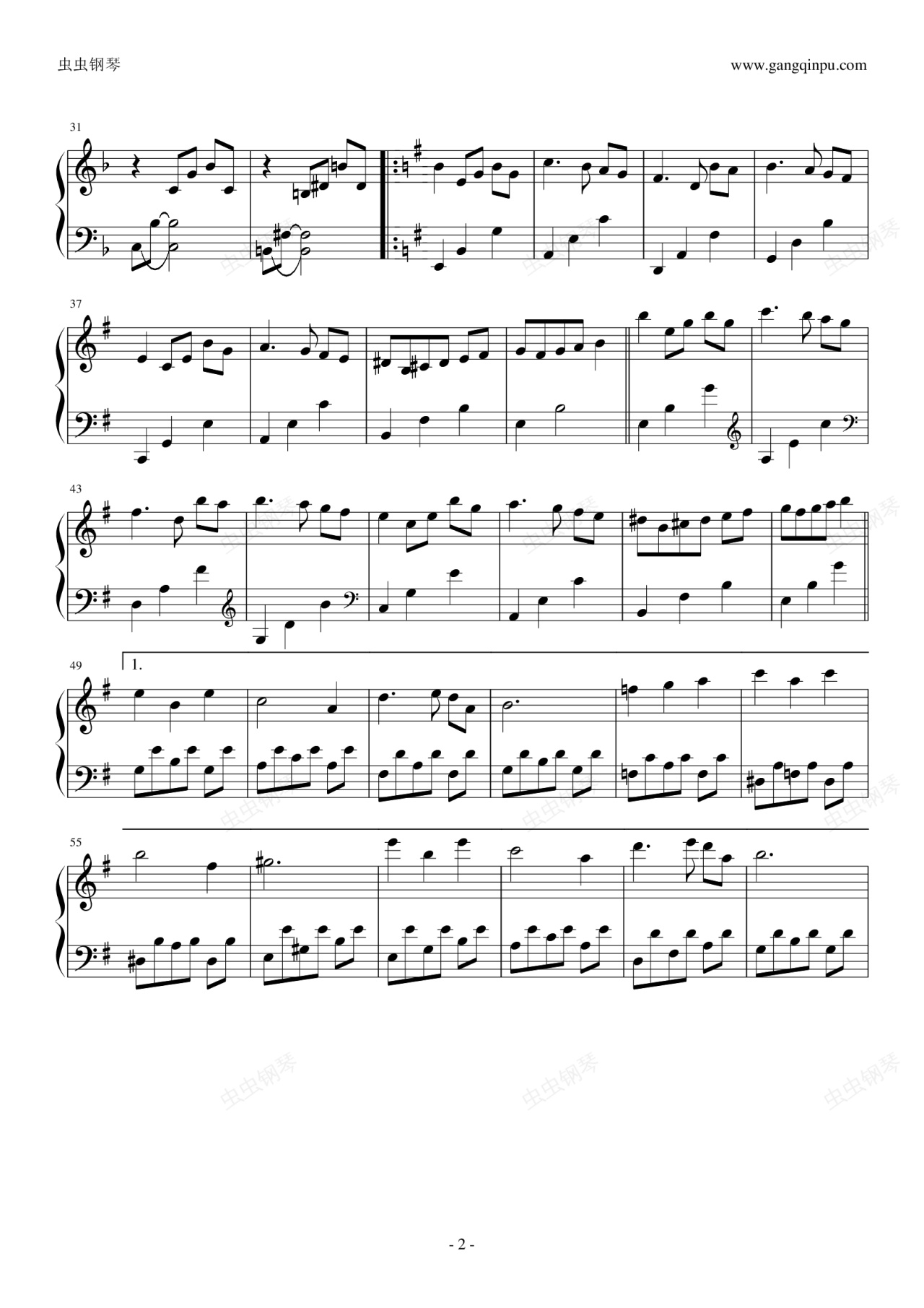 林中漫步,林中漫步钢琴谱,林中漫步-钢琴谱,林中漫步钢琴谱大全,虫虫