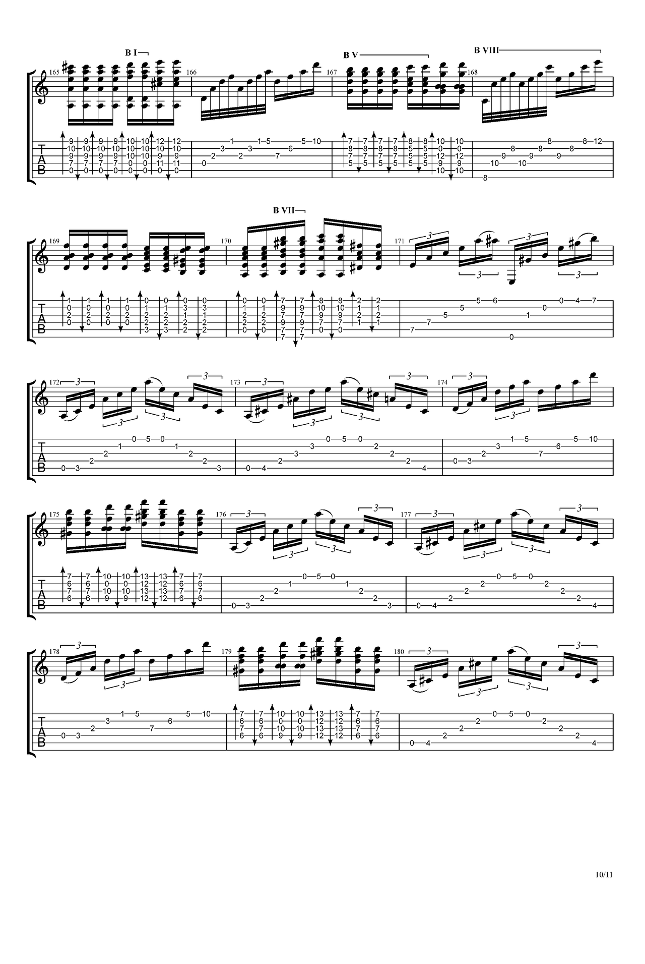 帕格尼尼24号吉他谱-指弹谱-c调-虫虫吉他