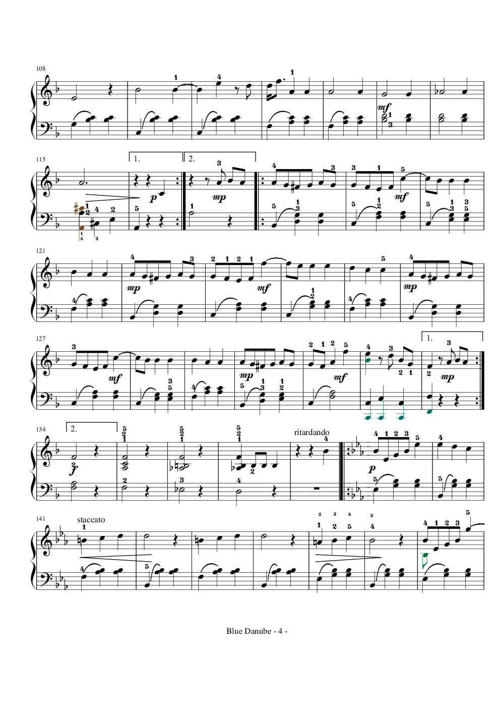 蓝色多瑙河-完整(简化)版-带指法(已删除)