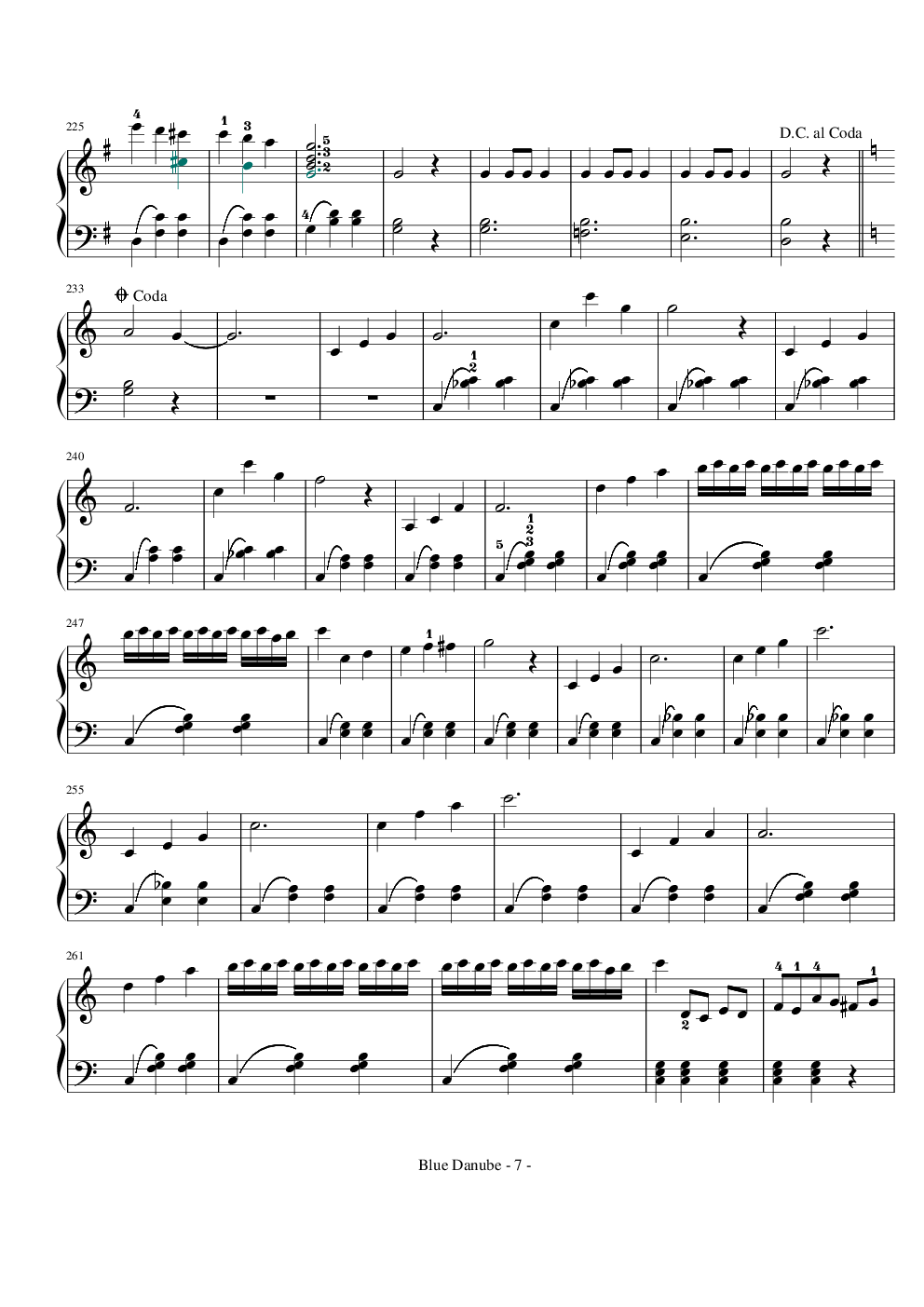 蓝色多瑙河-完整(简化)版-带指法(已删除)