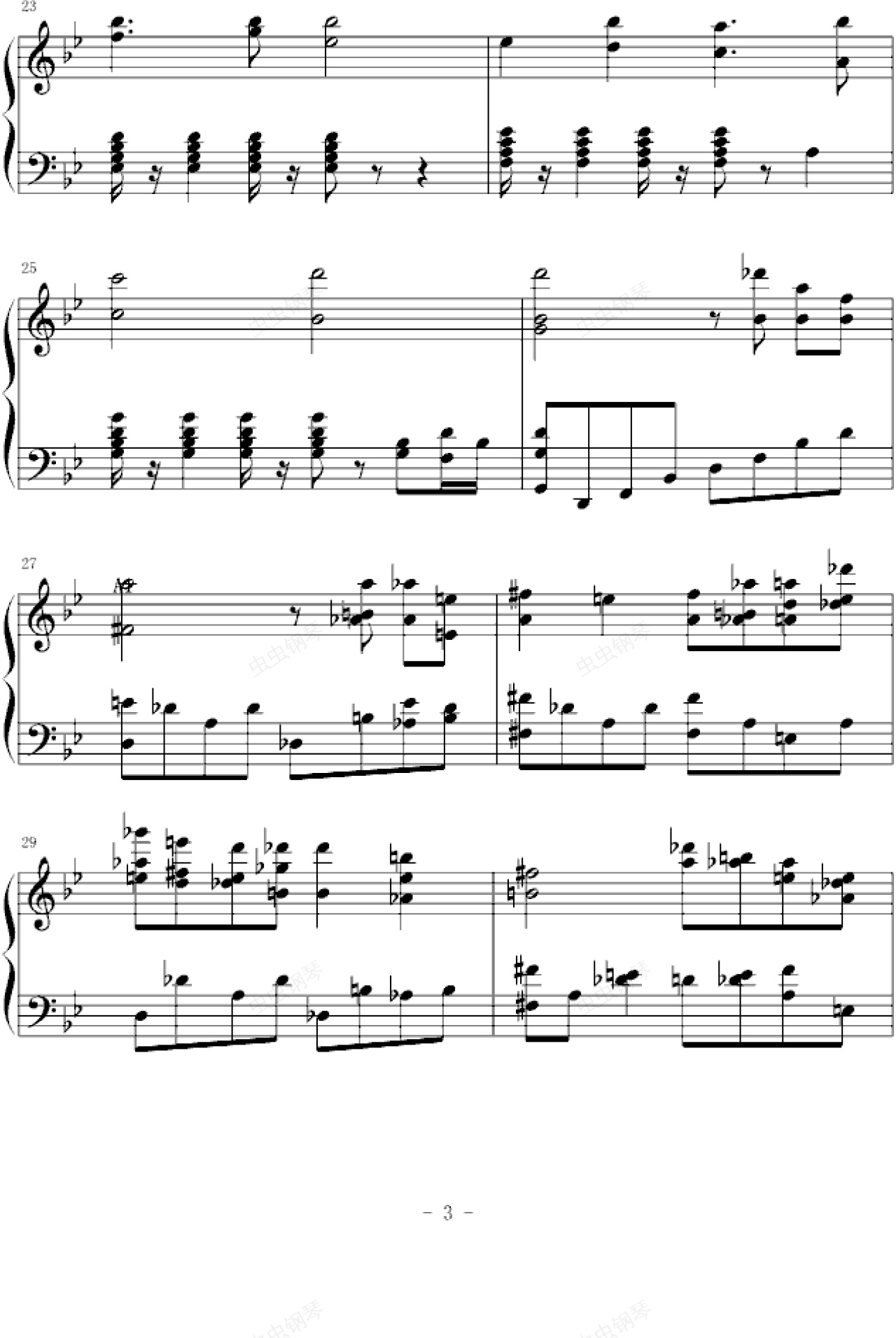 圣战系谱—感人曲钢琴谱-washen123-虫虫钢琴