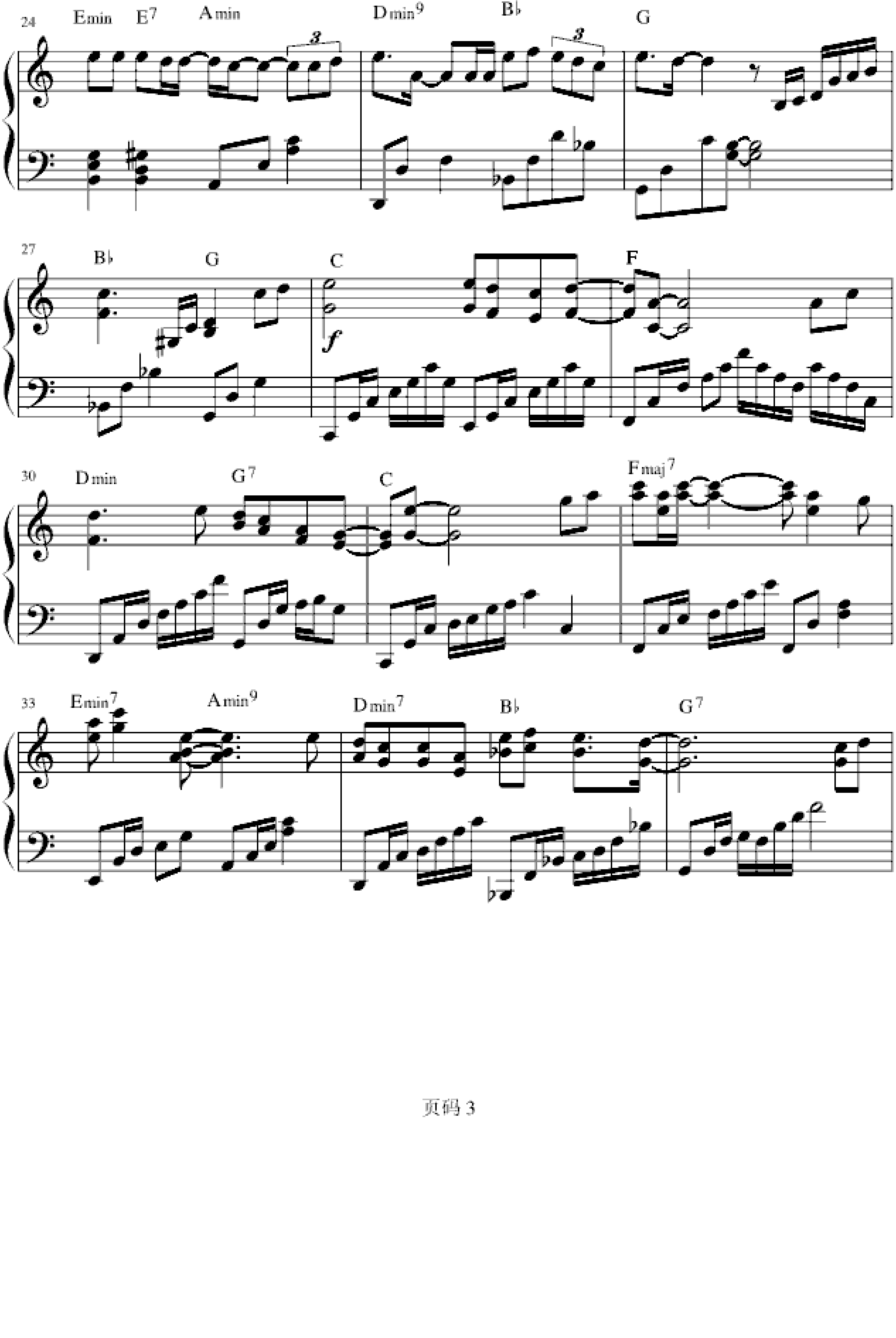 新歌 男人KTV（C大调和弦标记版）