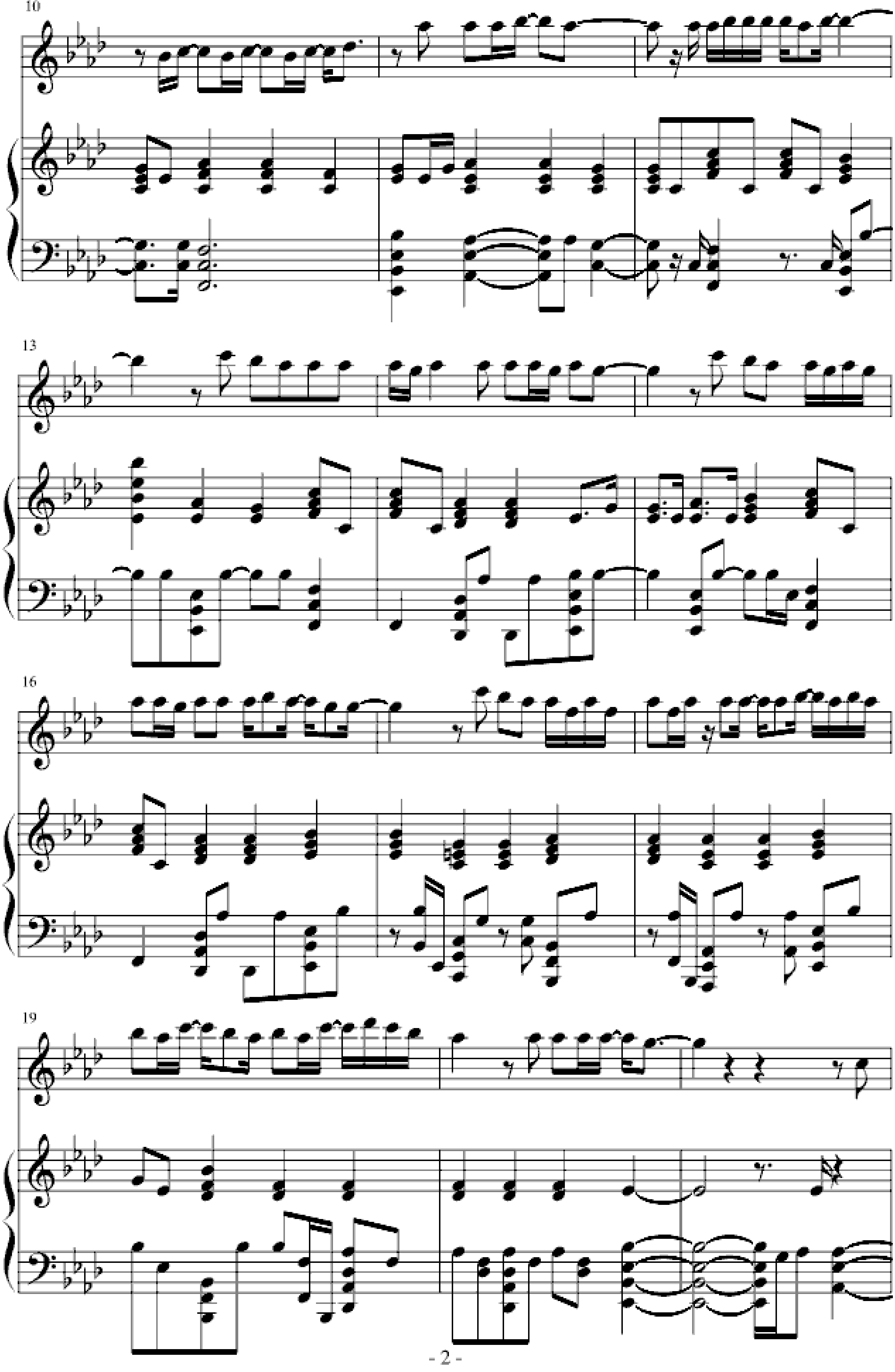 because of you -弹唱钢琴谱-silverray-虫虫乐谱