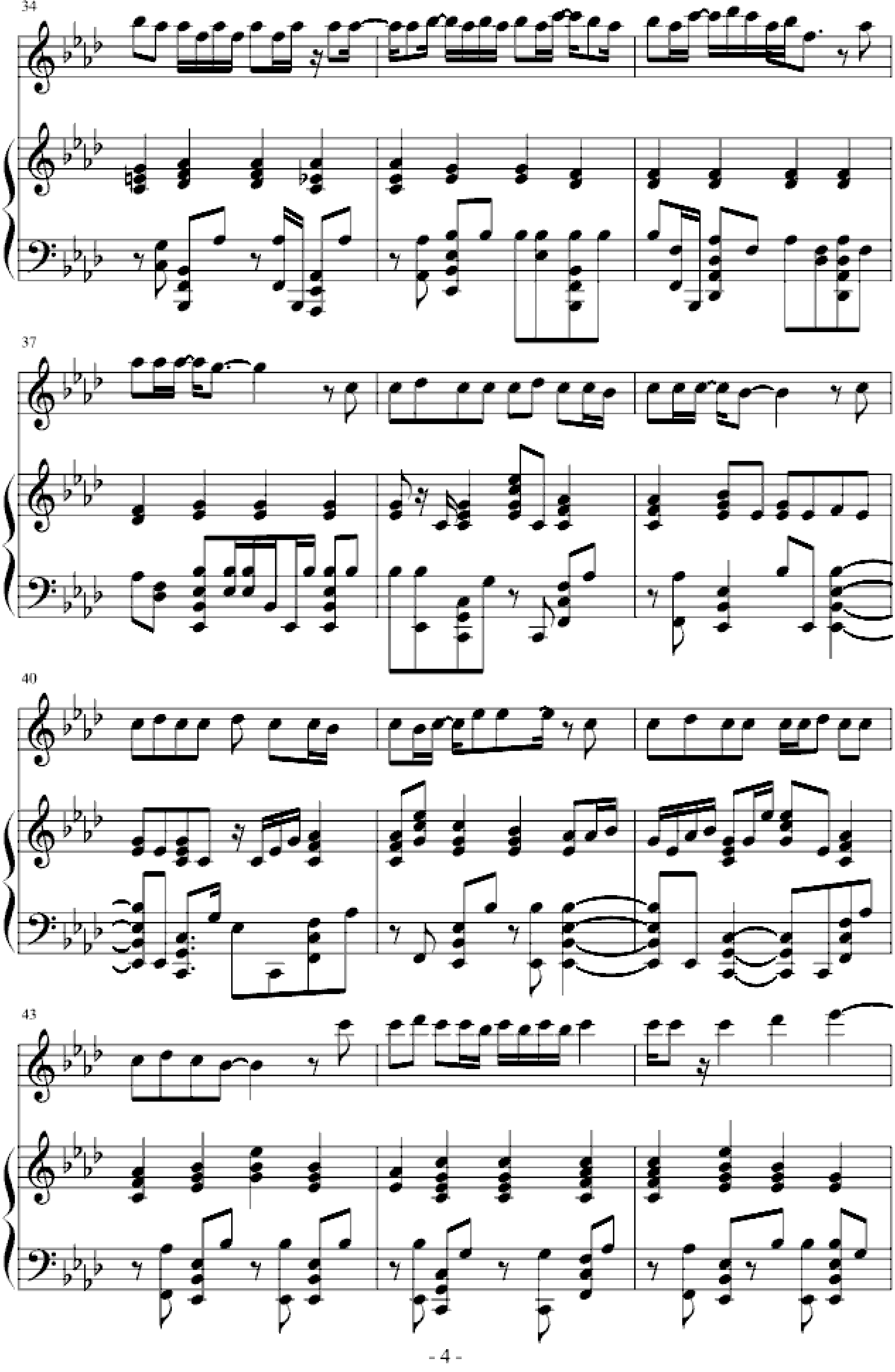 because of you -弹唱钢琴谱-silverray-虫虫乐谱