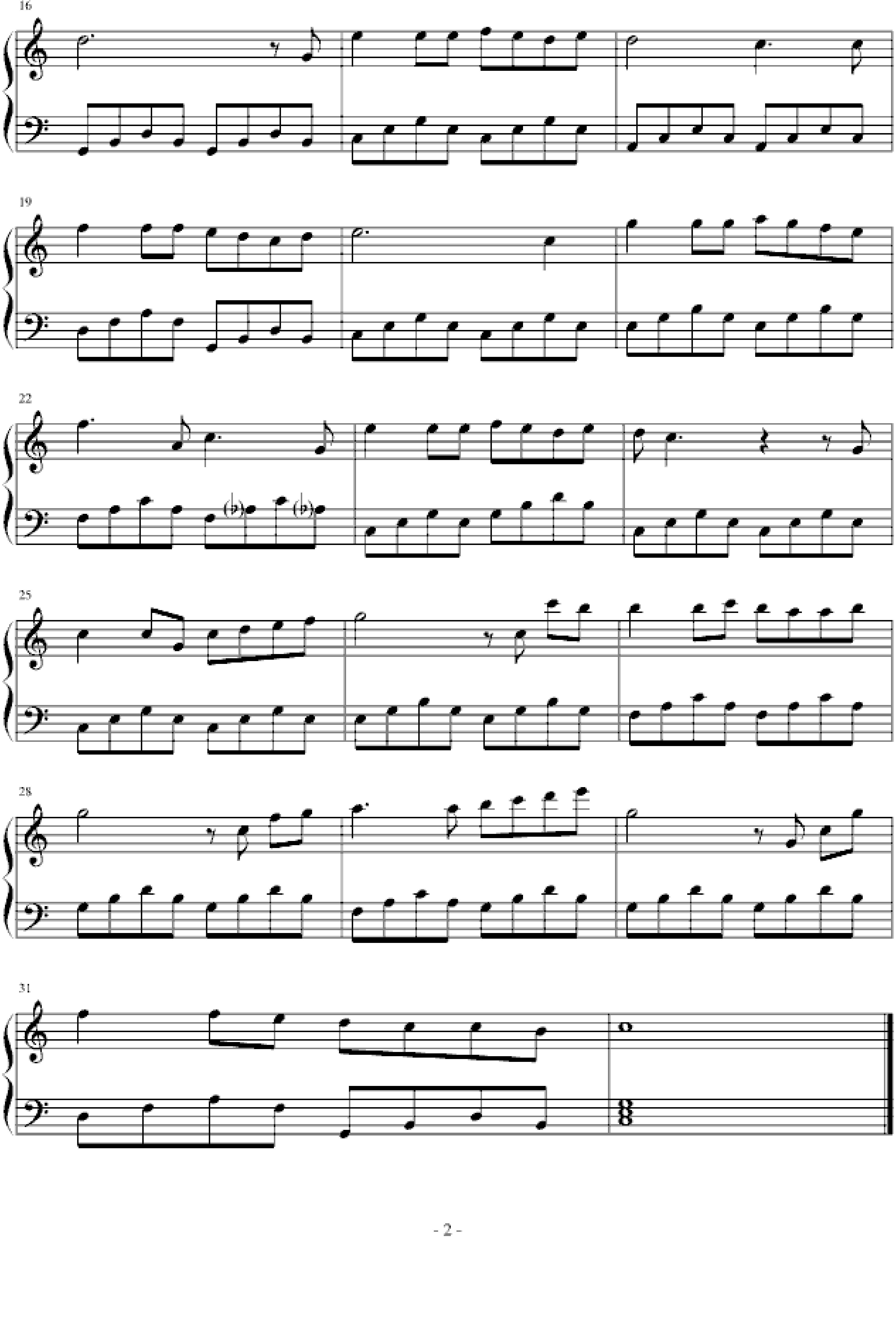 蜗牛-C大调简易better版