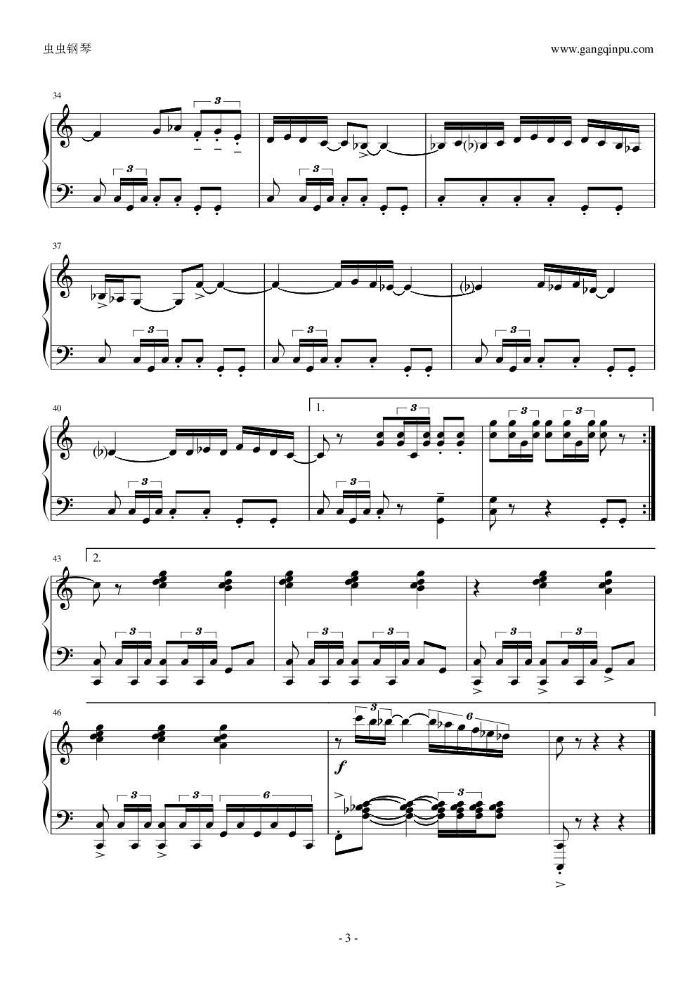 波莱罗舞曲钢琴谱-c调-虫虫乐谱