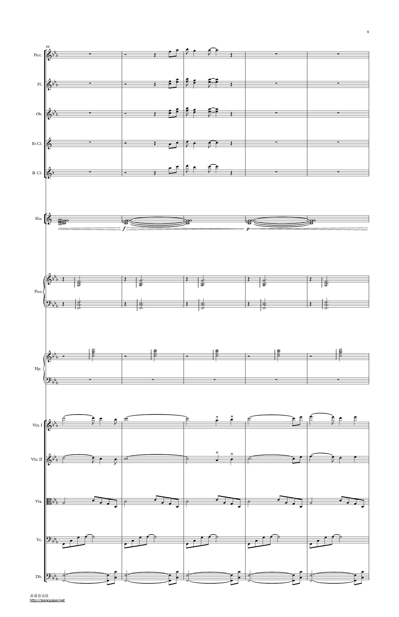 风之谷-交响乐序曲 （总谱）