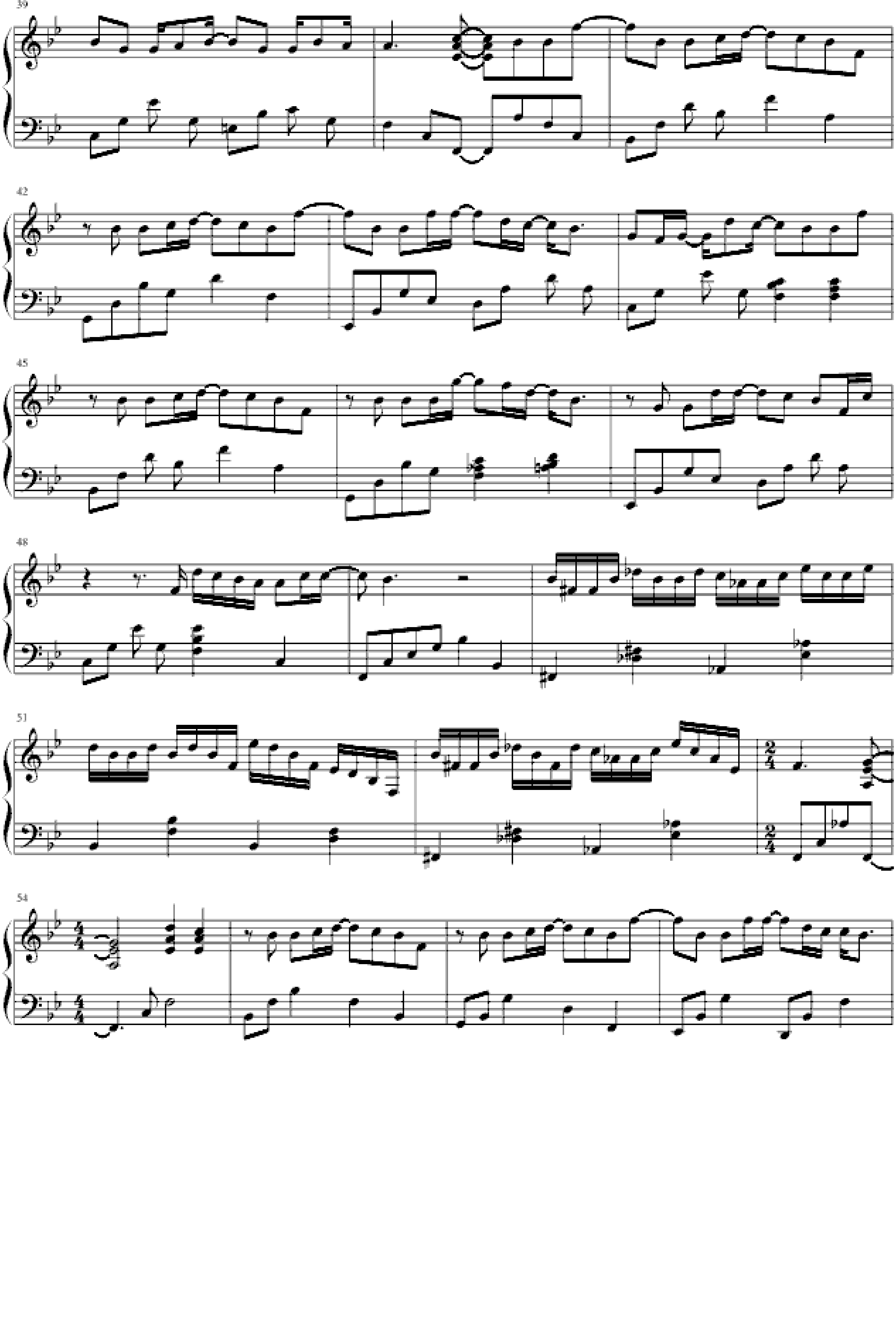 对手-雪天使片尾曲钢琴谱-刘-虫虫乐谱