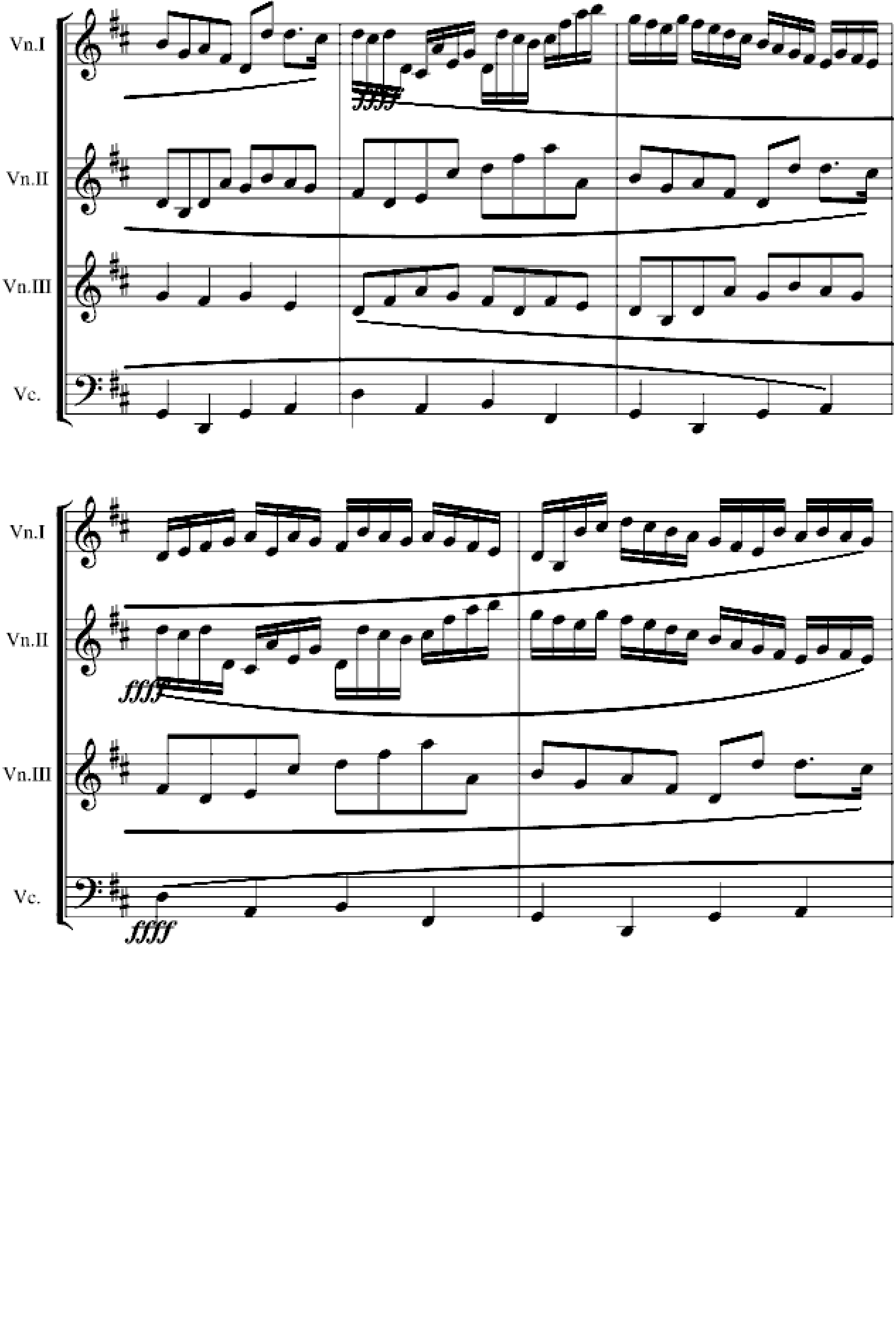 卡农交响曲(3小提琴+1大提琴)