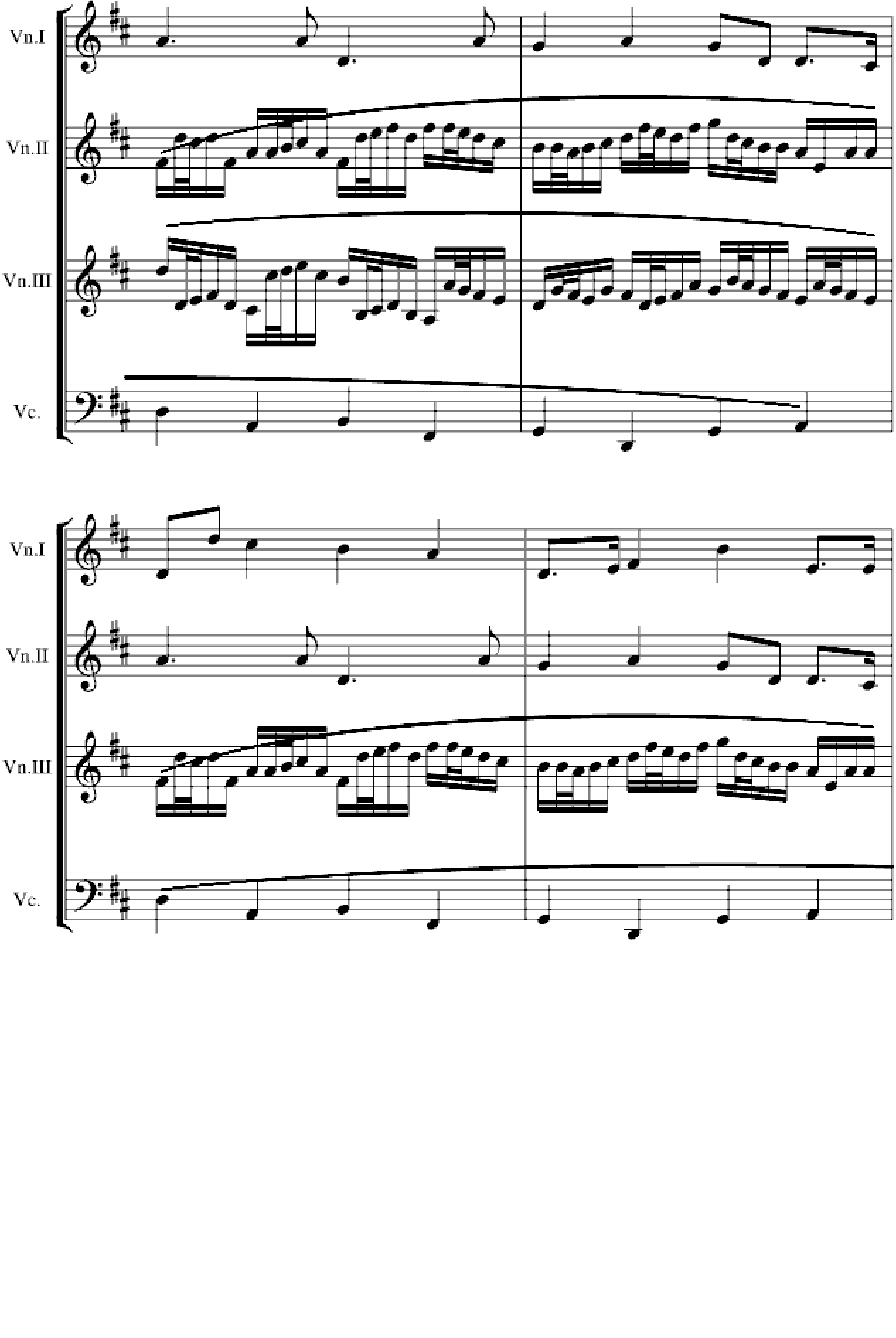 卡农交响曲(3小提琴+1大提琴)