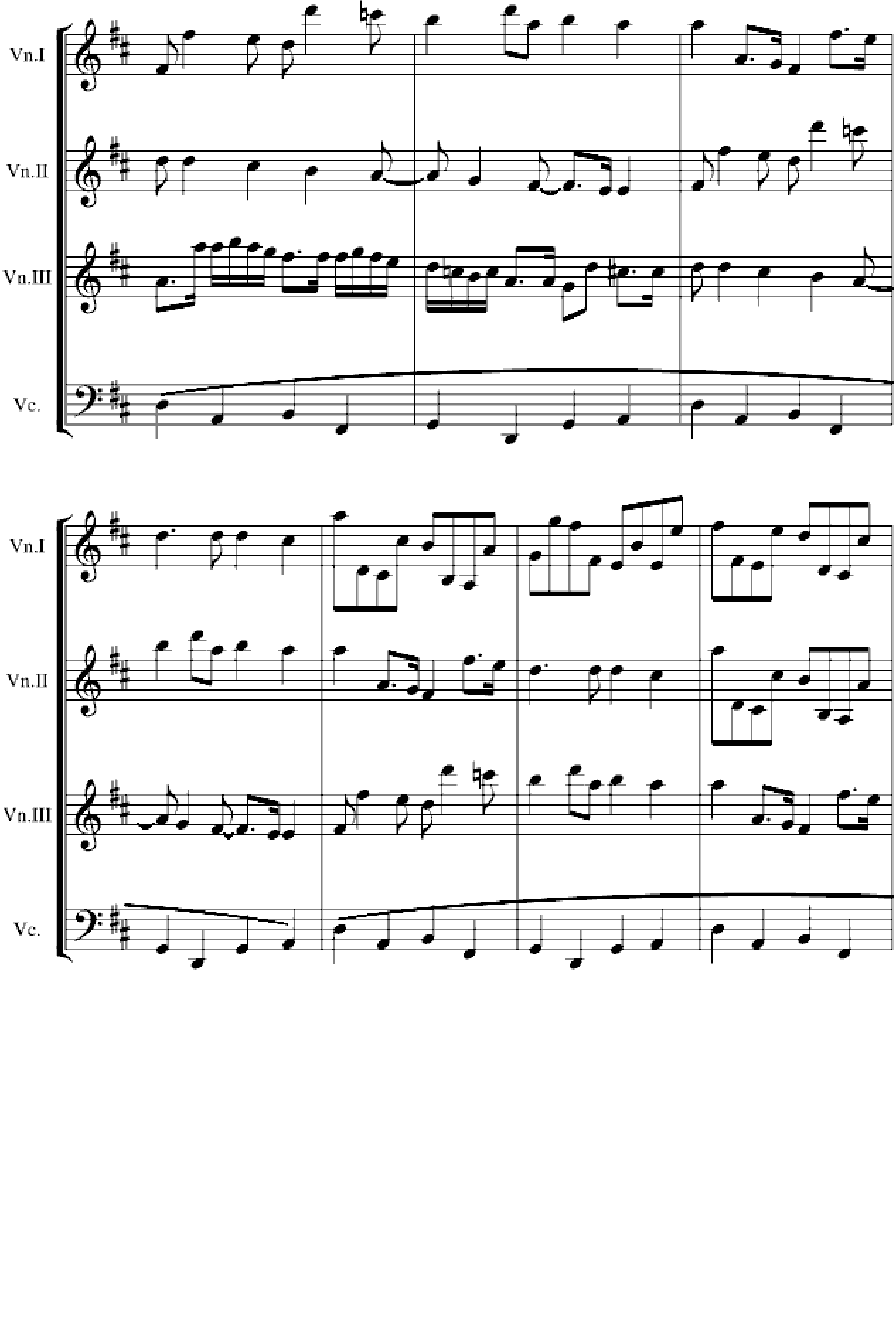 卡农交响曲(3小提琴+1大提琴)