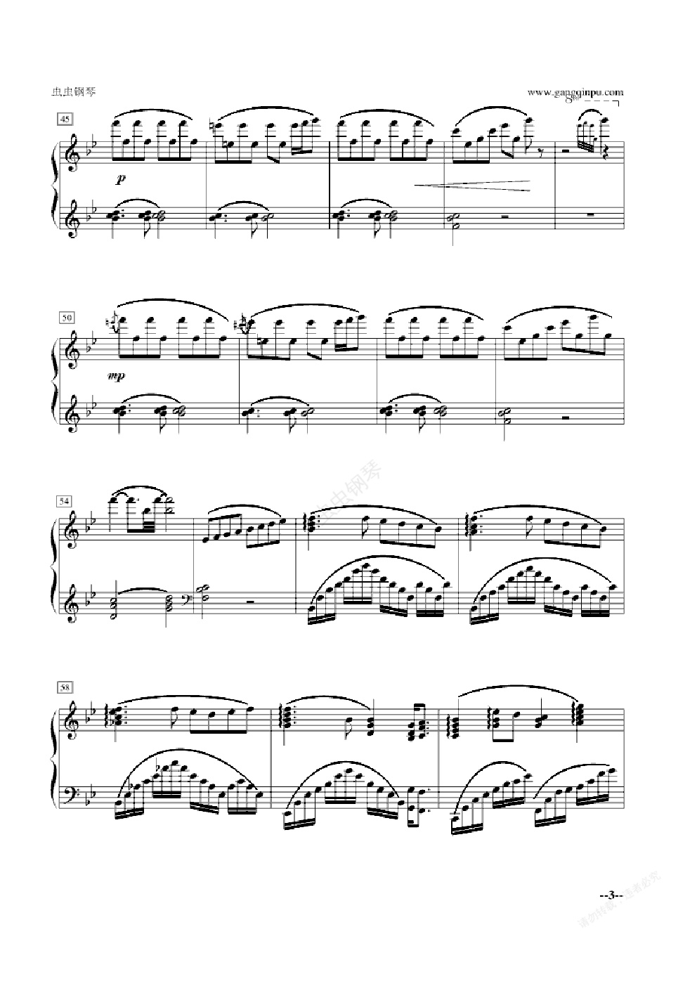 眼神之爱-电影《冰上圆舞曲》主题曲钢琴谱-piano2ez-虫虫钢琴