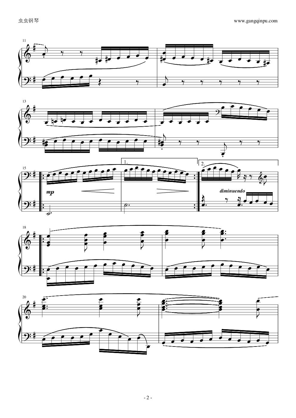 贝德里赫·斯美塔那《沃尔塔瓦河》(伏尔塔瓦河)钢琴谱-江湖才子-虫虫