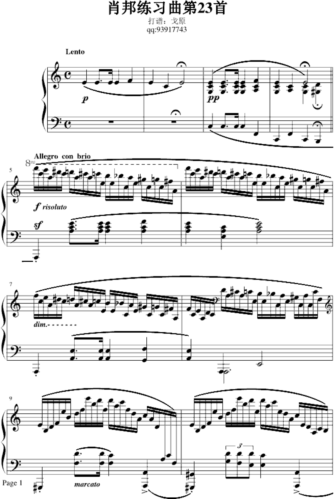 肖邦冬风练习曲,肖邦冬风练习曲钢琴谱,肖邦冬风练习曲-钢琴谱,肖邦
