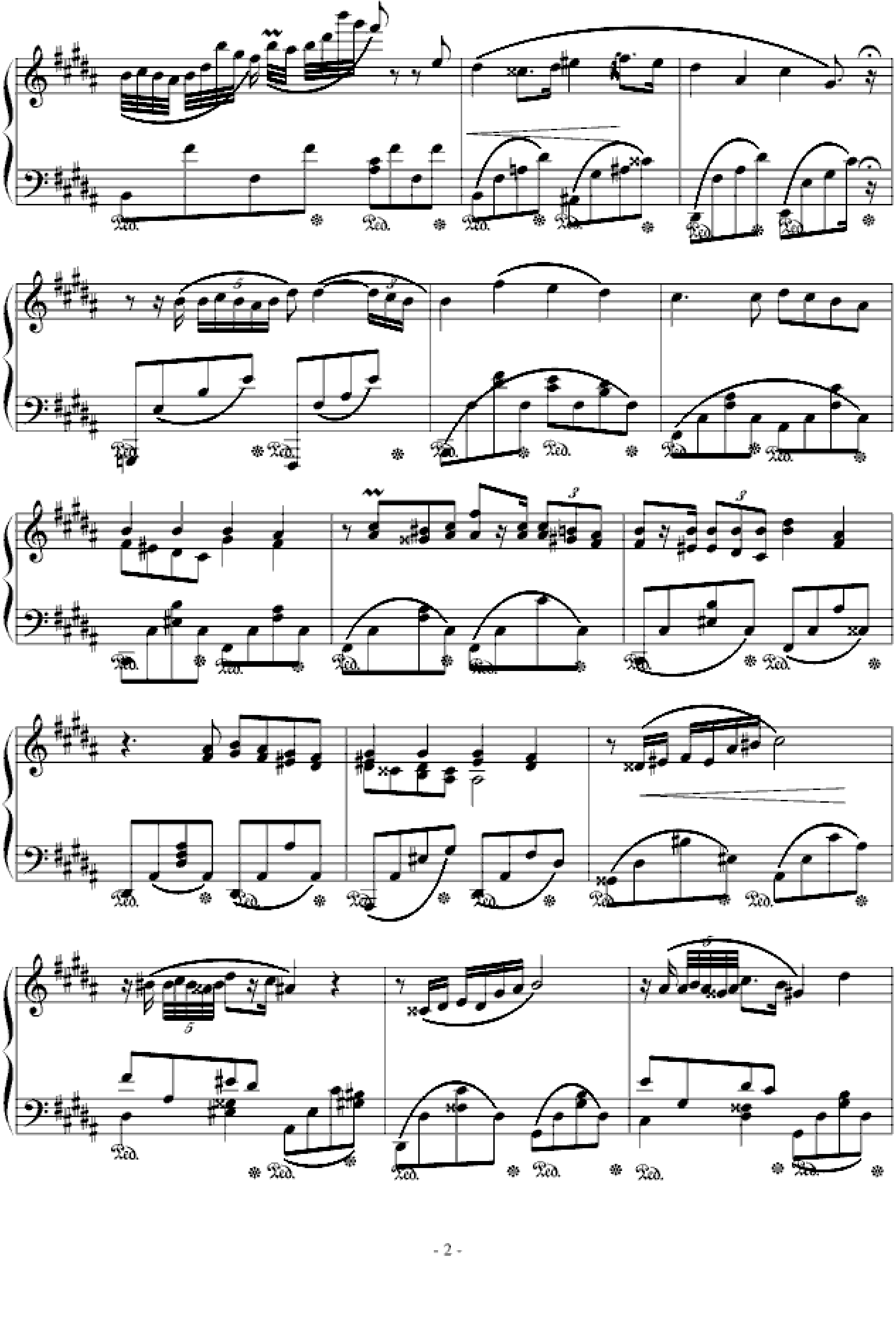 B大调夜曲Op.32 No.1