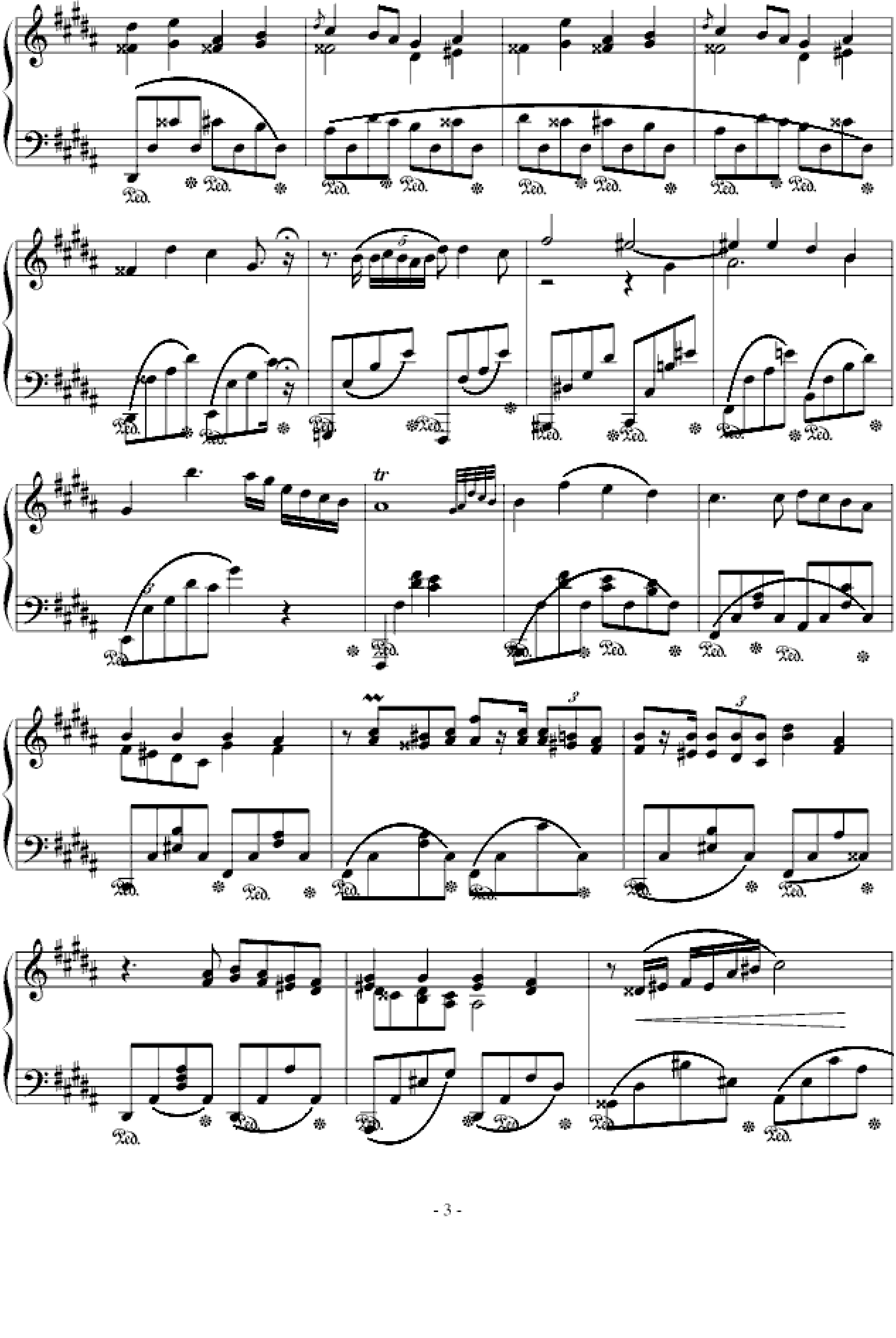 B大调夜曲Op.32 No.1