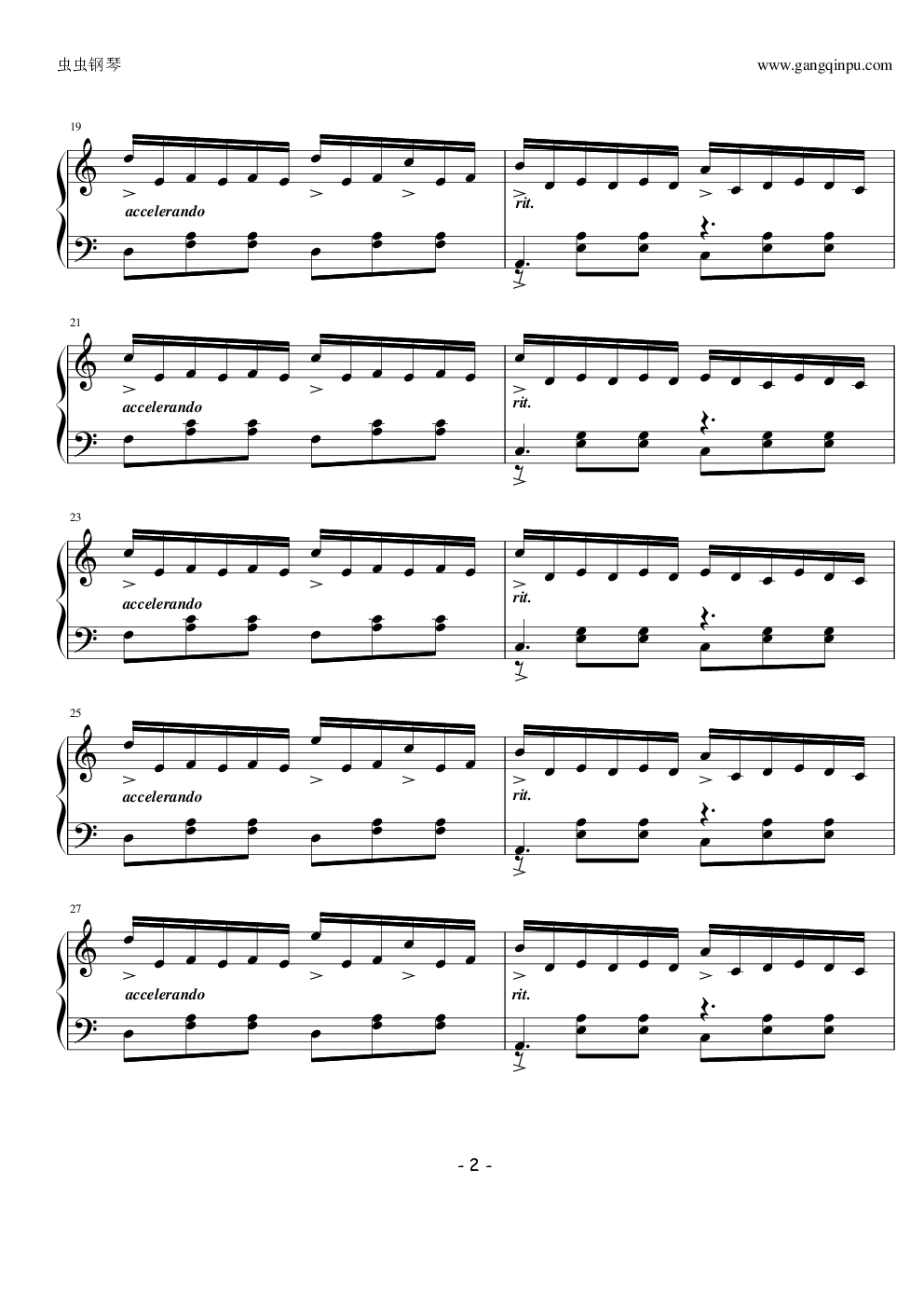 la valse damelie(艾蜜莉圆舞曲)钢琴谱-c调-虫虫乐谱