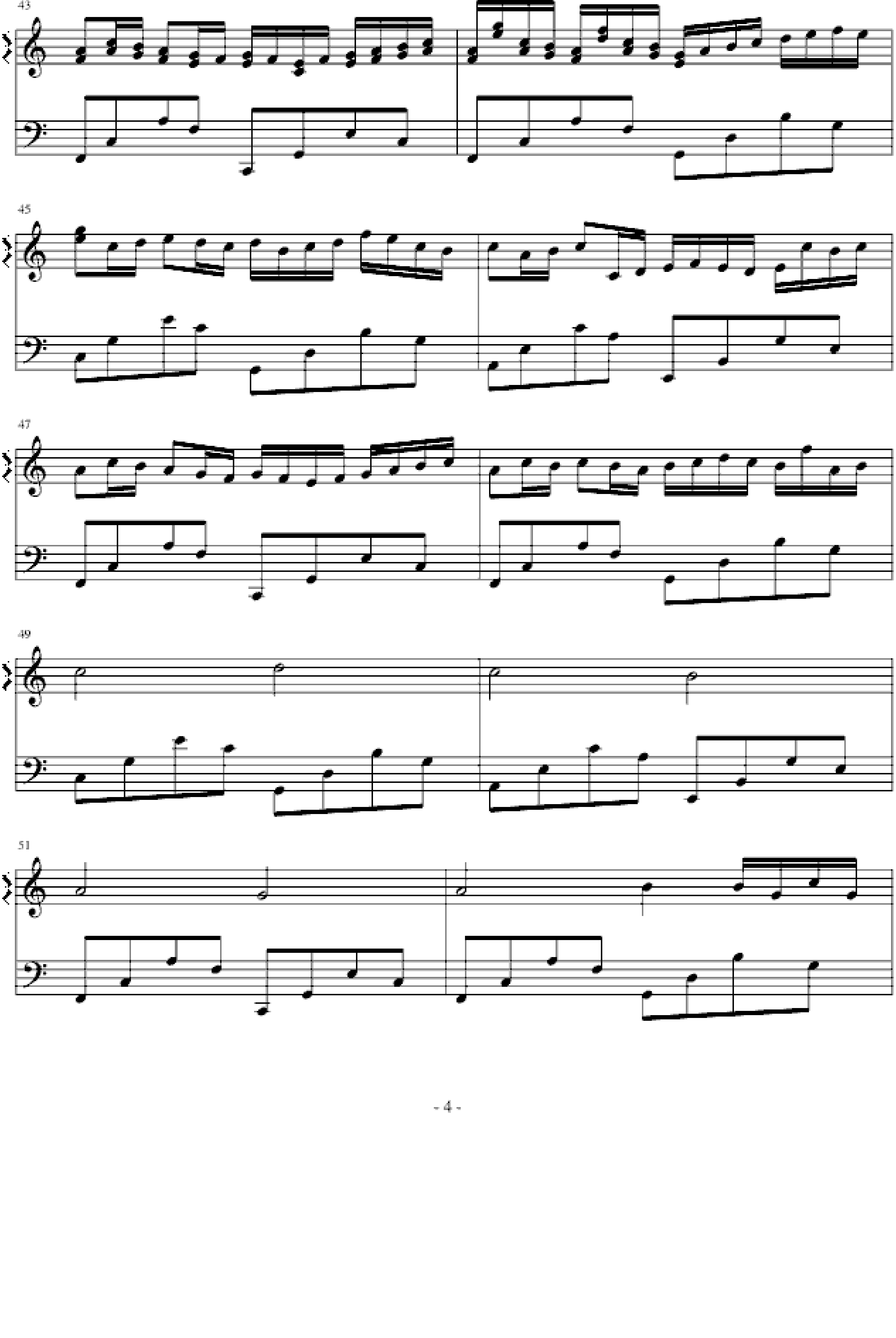 卡农-（简单和弦版）