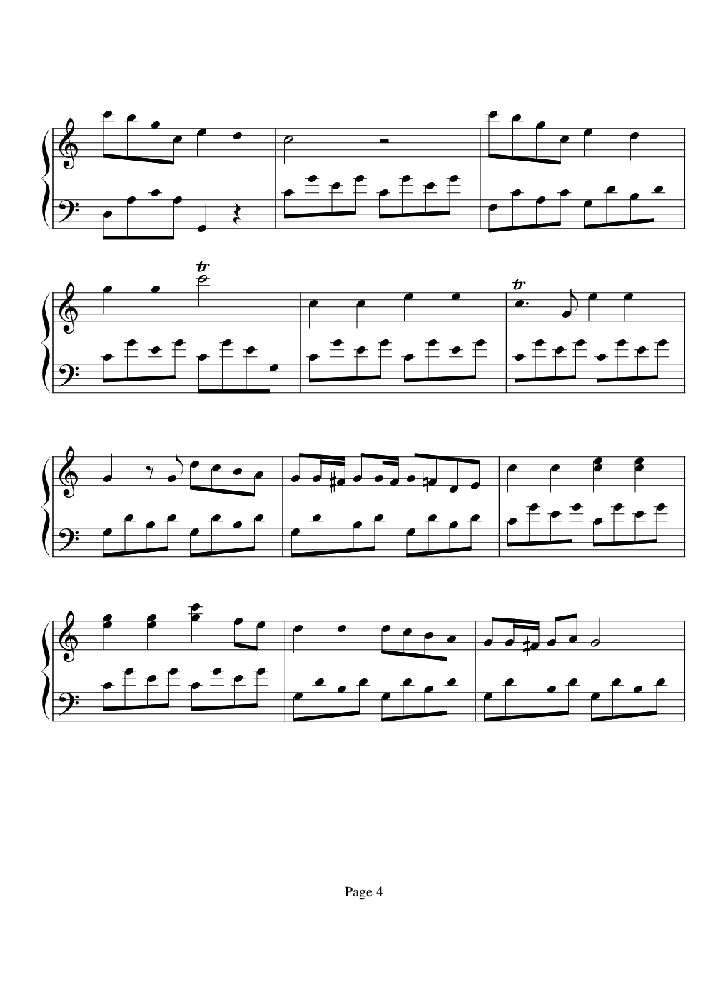 暖暖-(C调简单版)