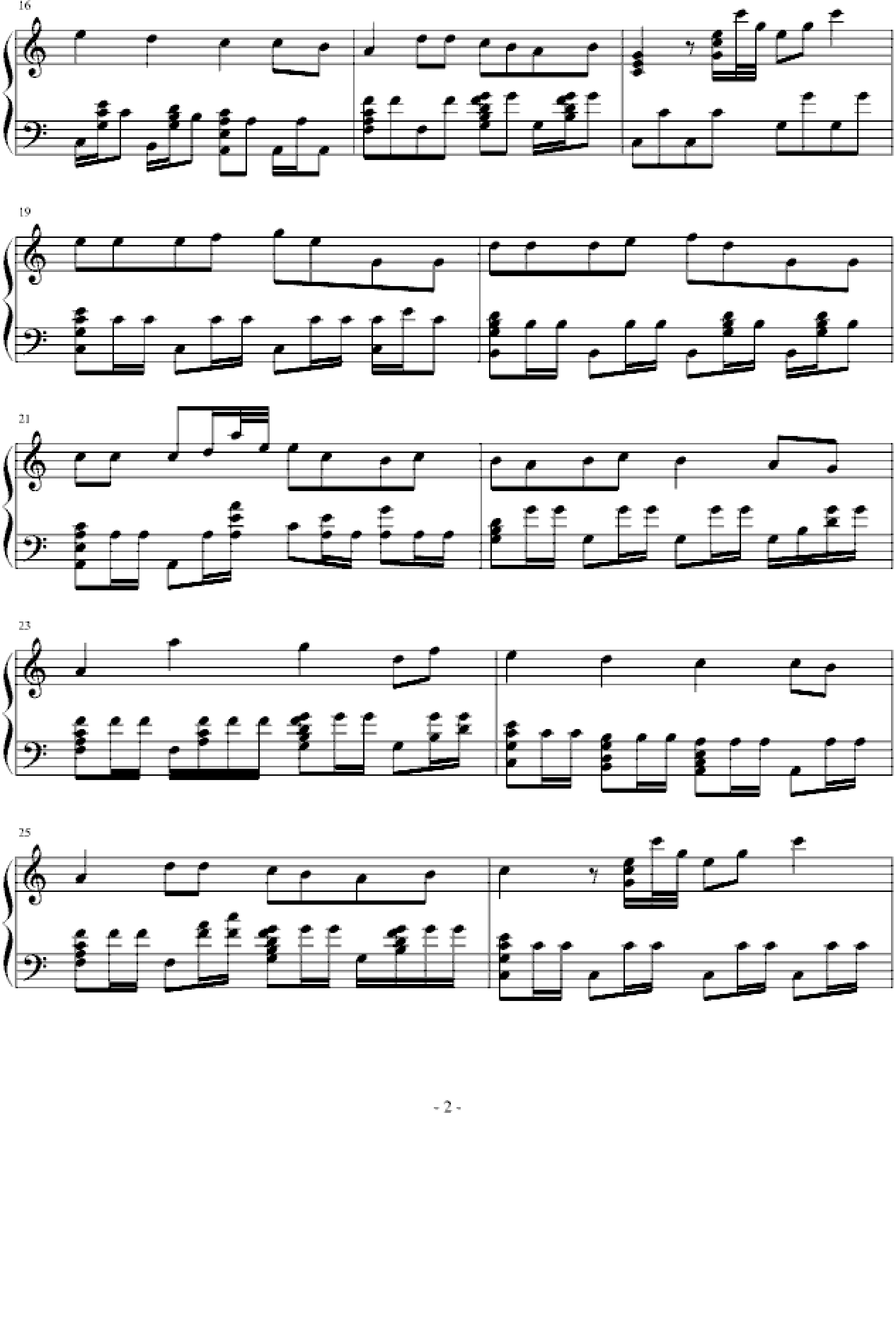 红日钢琴谱-緈諨-虫虫乐谱