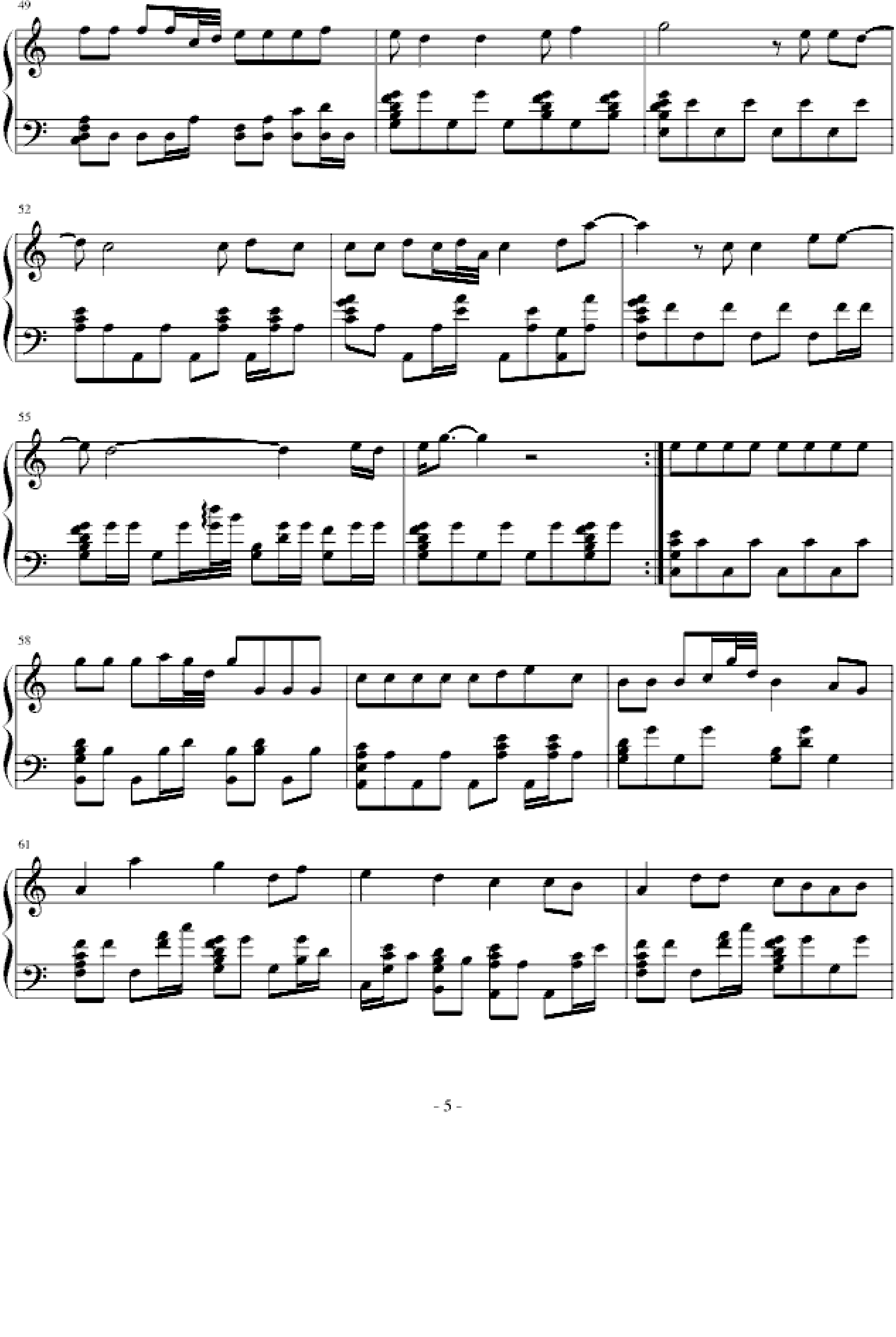 红日钢琴谱-緈諨-虫虫乐谱