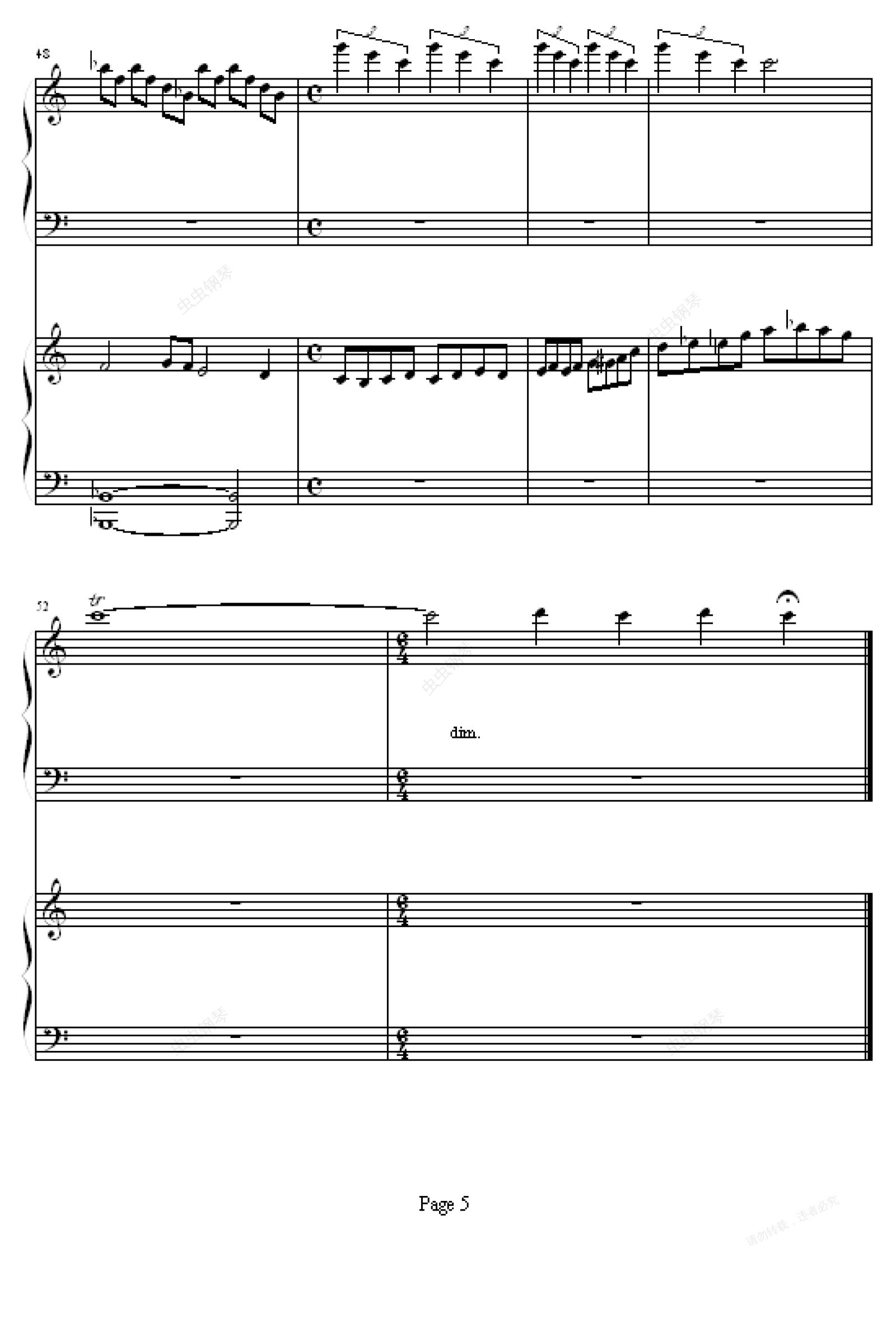 duet(四手联弹),the piano duet(四手联弹)钢琴谱,the piano duet(四