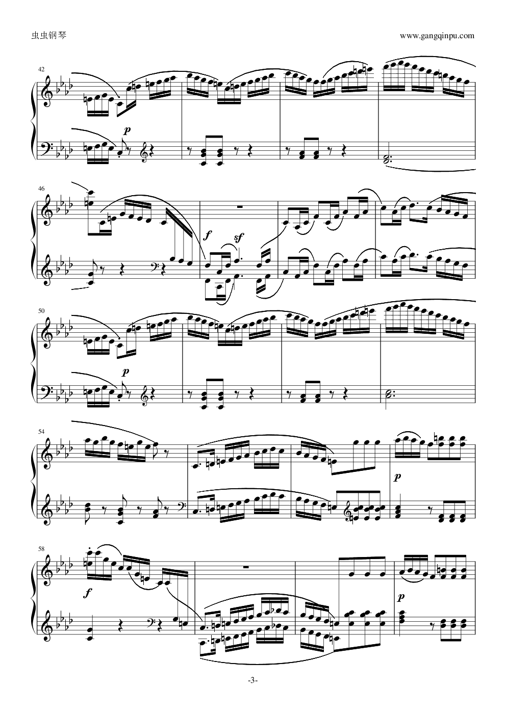 小奏鸣曲Op.20.No.3第三乐章