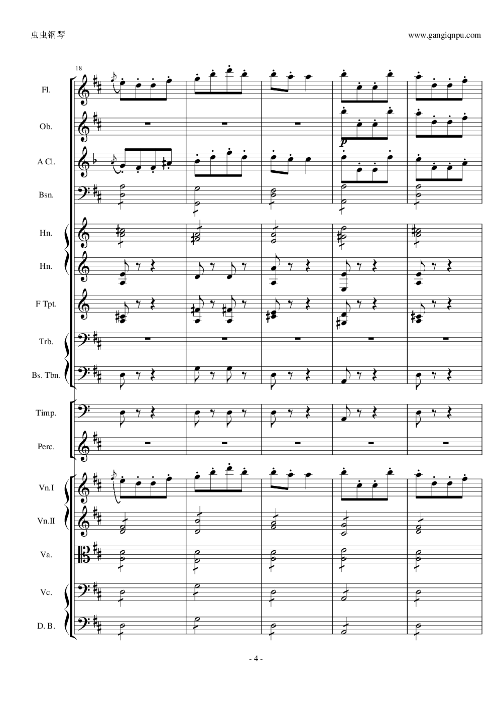 天堂与地狱序曲原版扒谱