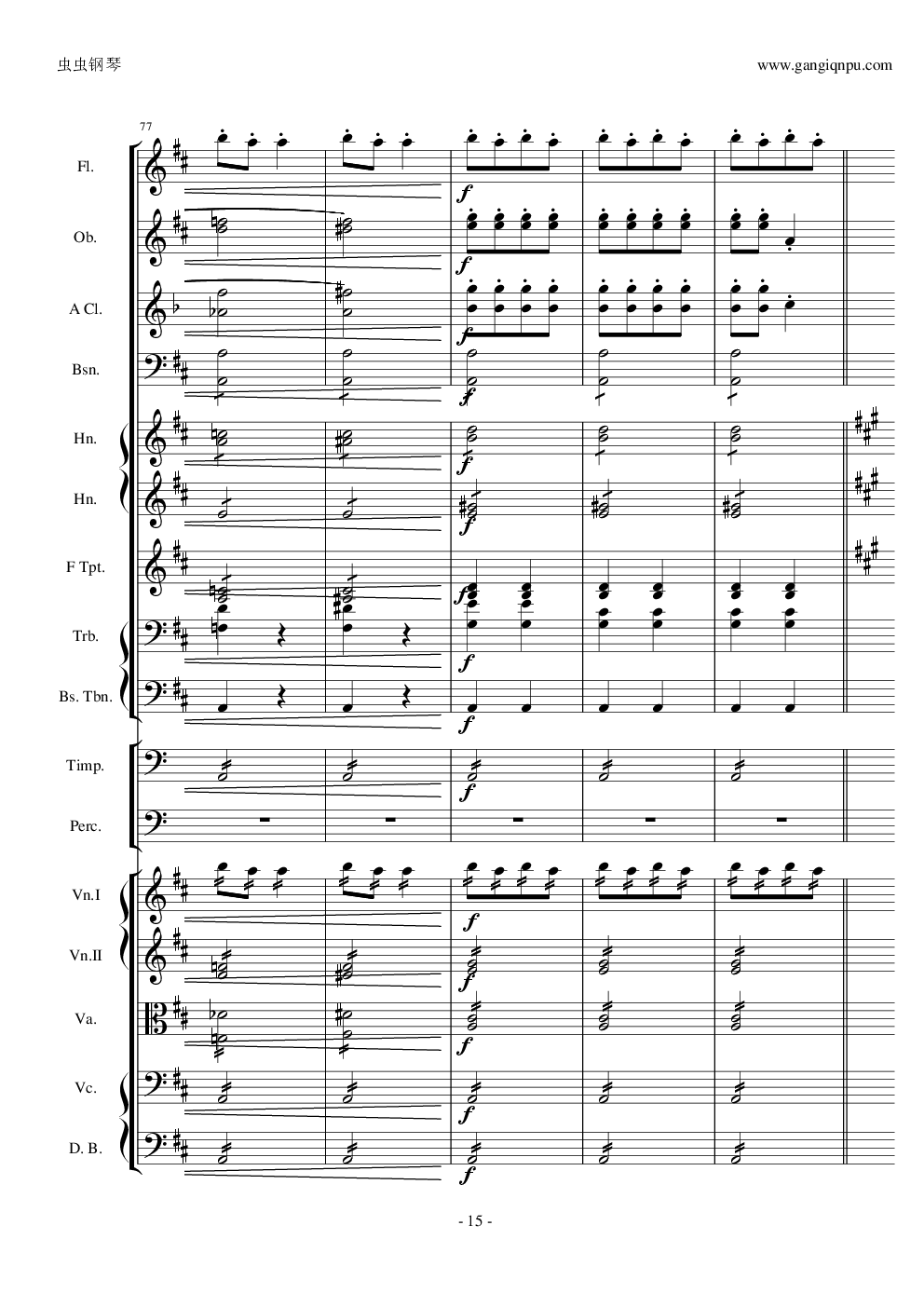 天堂与地狱序曲原版扒谱