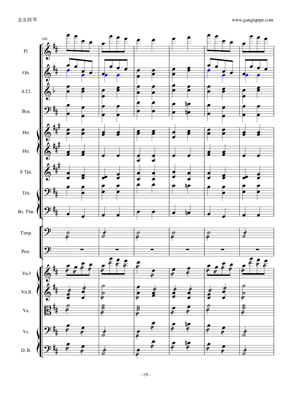 天堂与地狱序曲原版扒谱